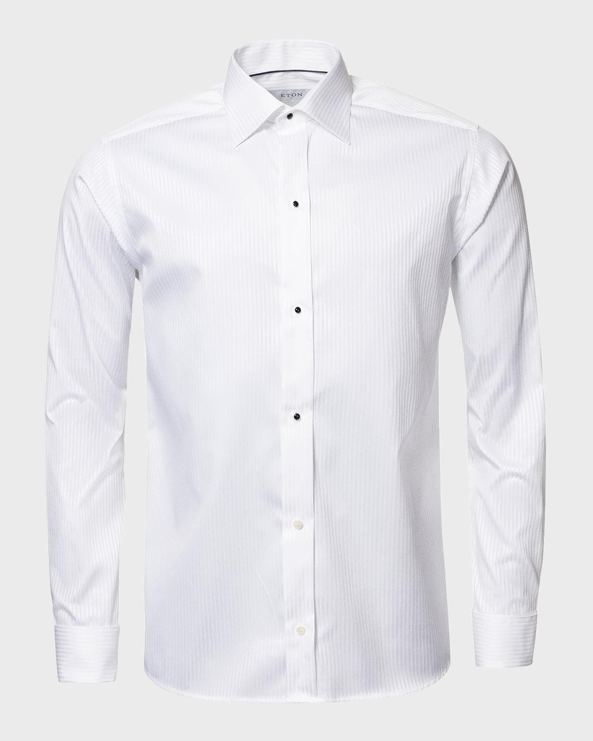 Eton Contemporary-Fit Tonal Satin Striped Formal Shirt