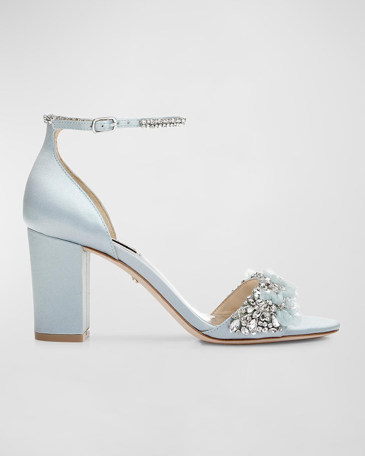 Badgley Mischka Finesse Satin Pumps w/ Crystals · 6B