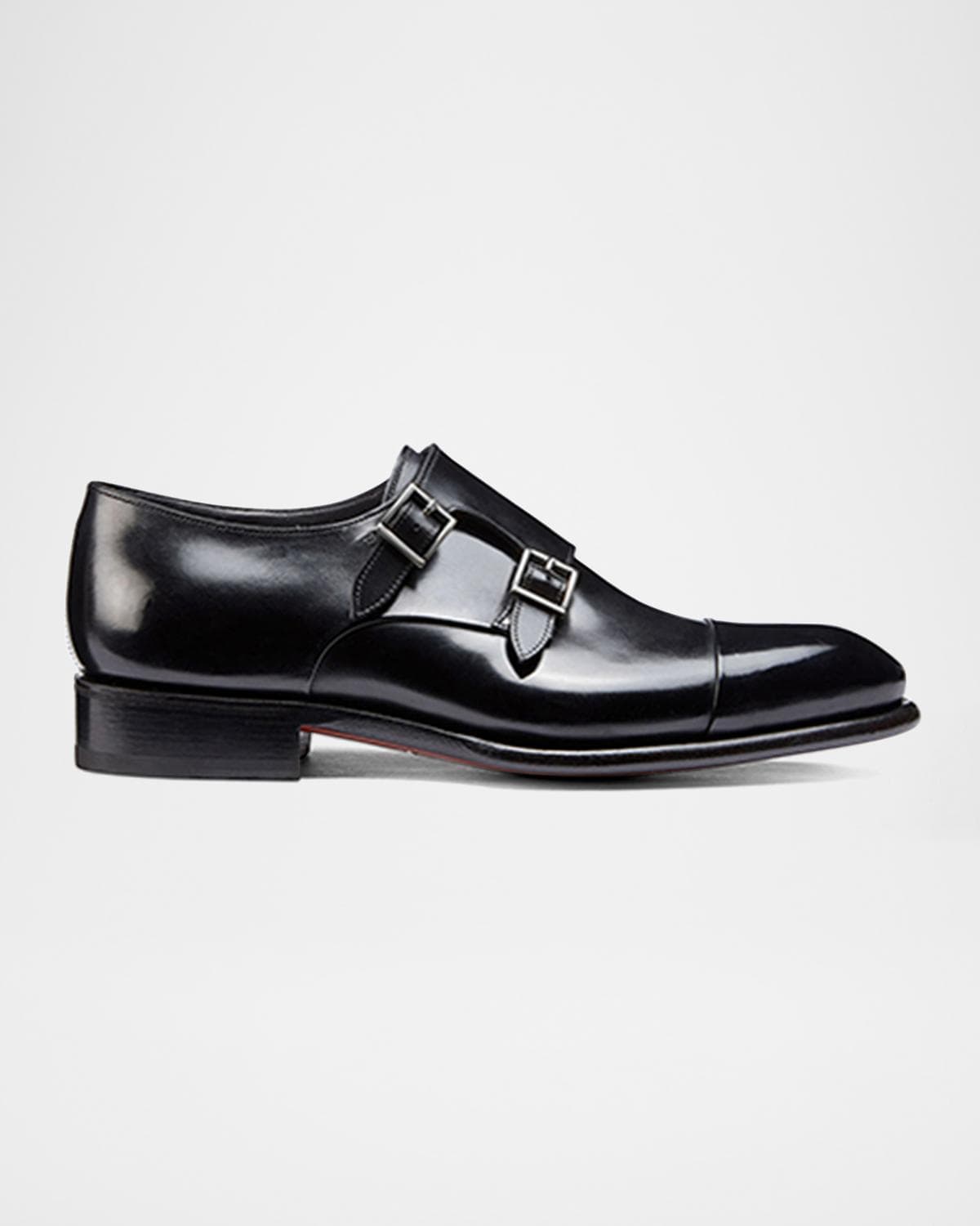 Santoni Men's Ira Double-Monk Leather Shoes