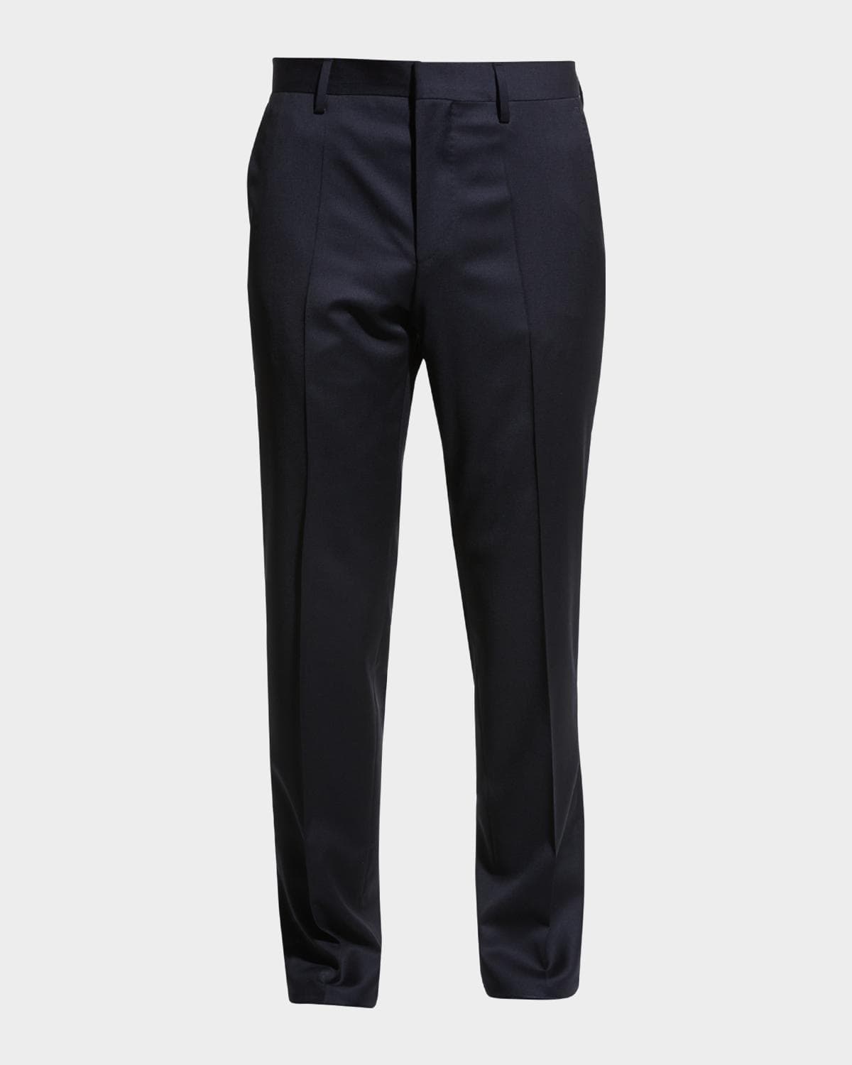 BOSS Men's Genesis Slim-Fit Wool Trousers, Black · 38R