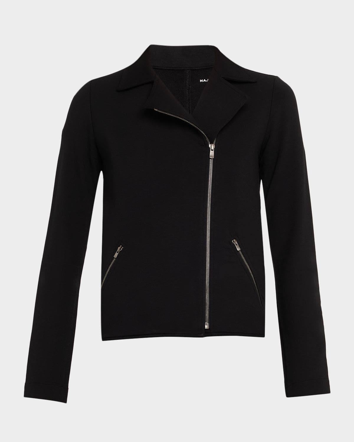 Majestic Filatures French Terry Moto Jacket · 1 (X-SMALL)