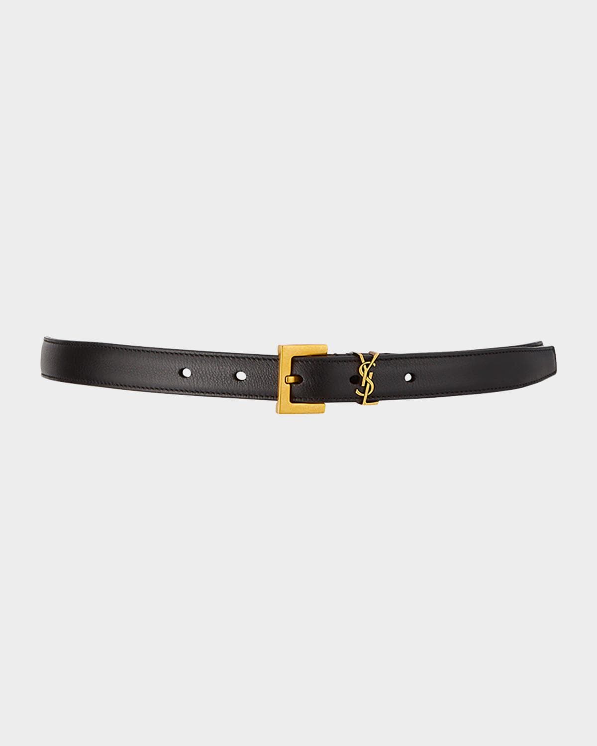 Saint Laurent YSL Monogram Leather Belt