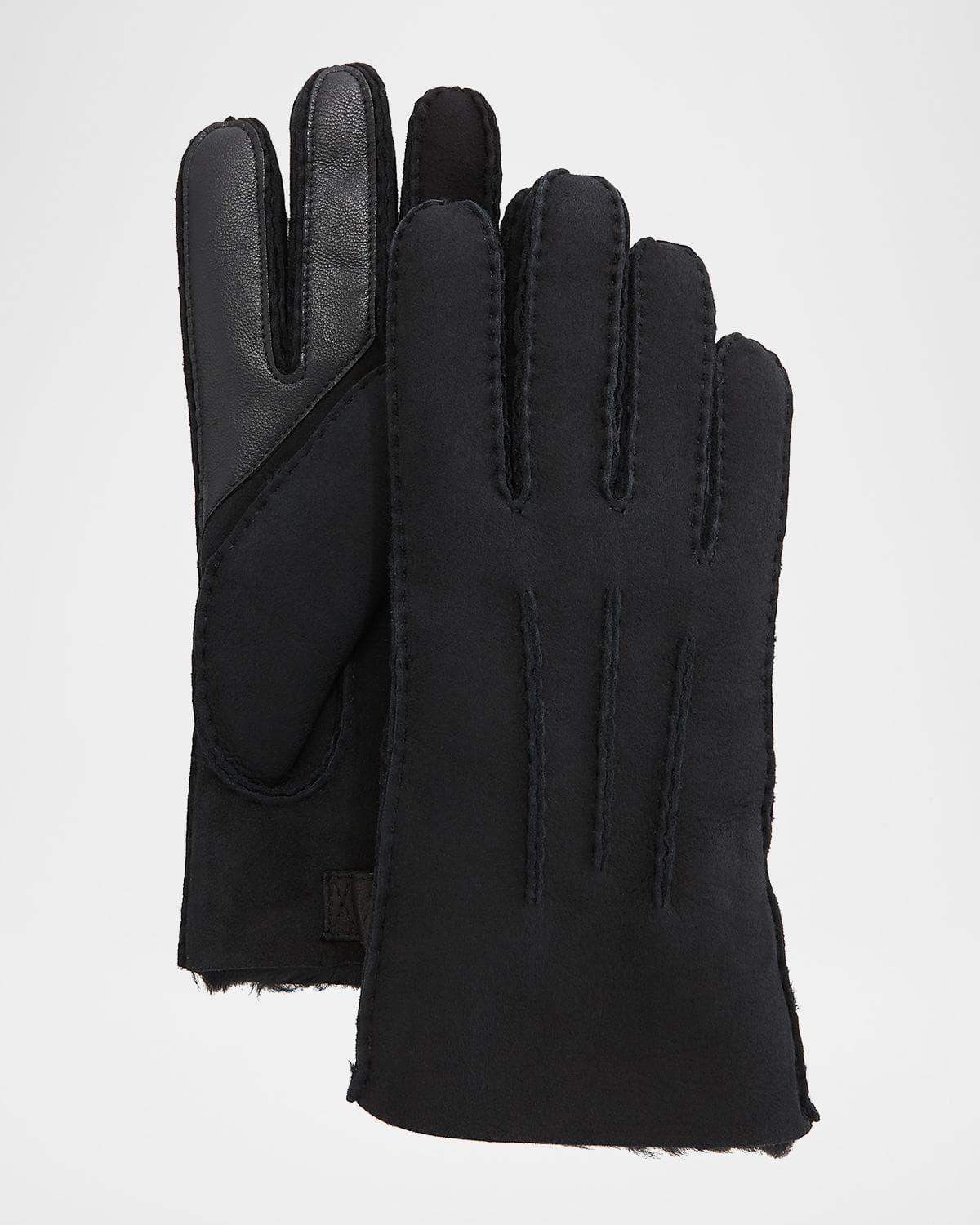 UGG Men's Three-Cord Contrast Sheepskin Gloves