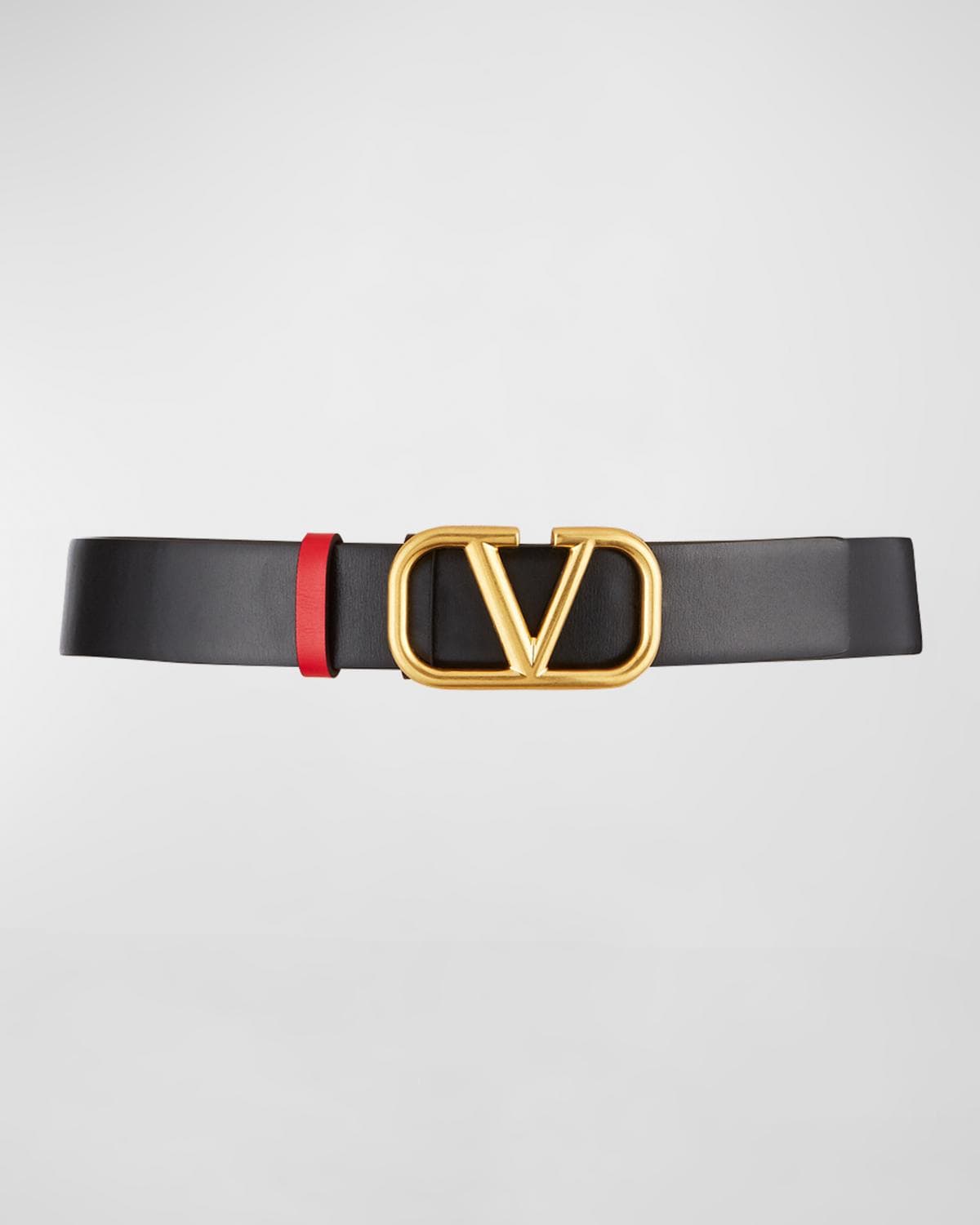 Valentino Garavani VLogo Reversible Leather Belt, 30mm