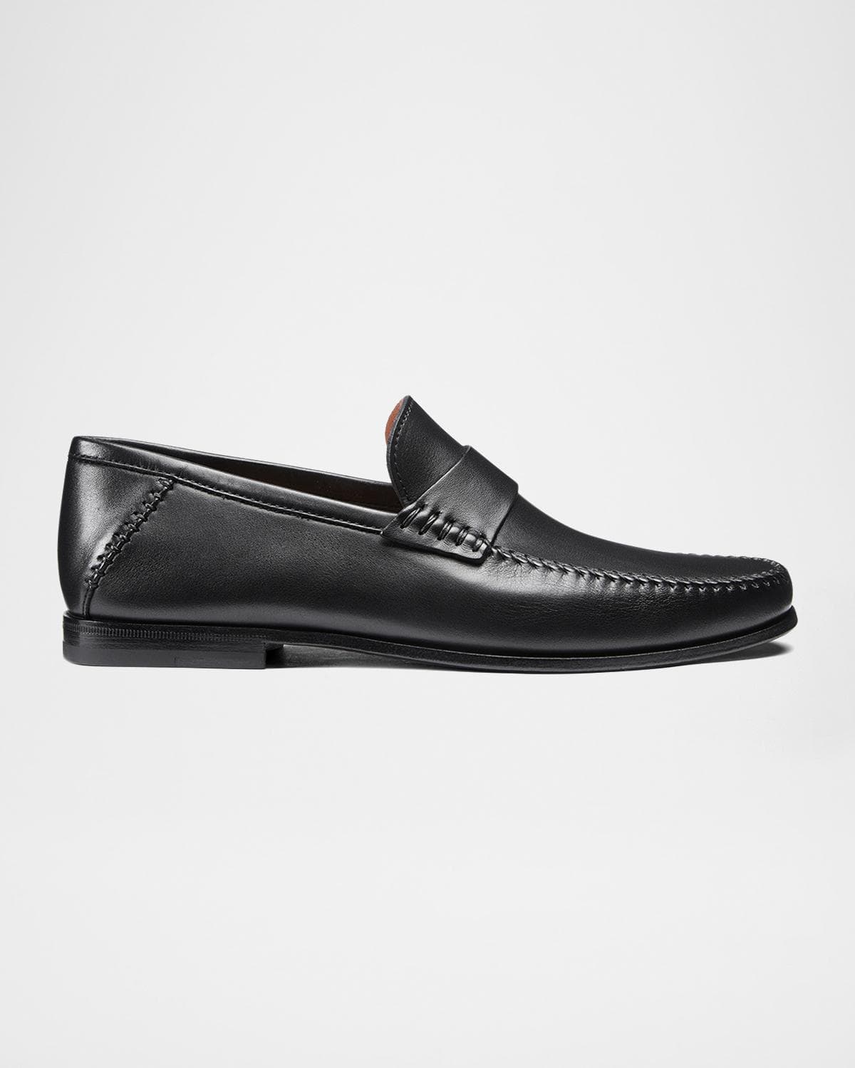 Santoni Men's Paine Whipstitched Leather Loafers