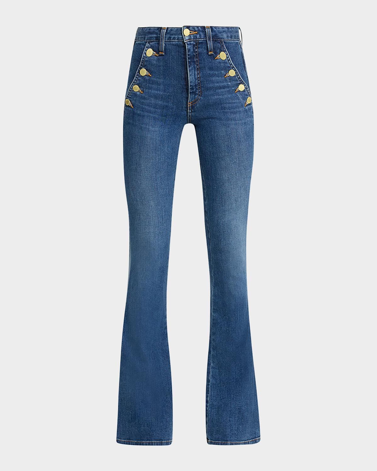 Ramy Brook Helena Mid-Rise Flare Jeans