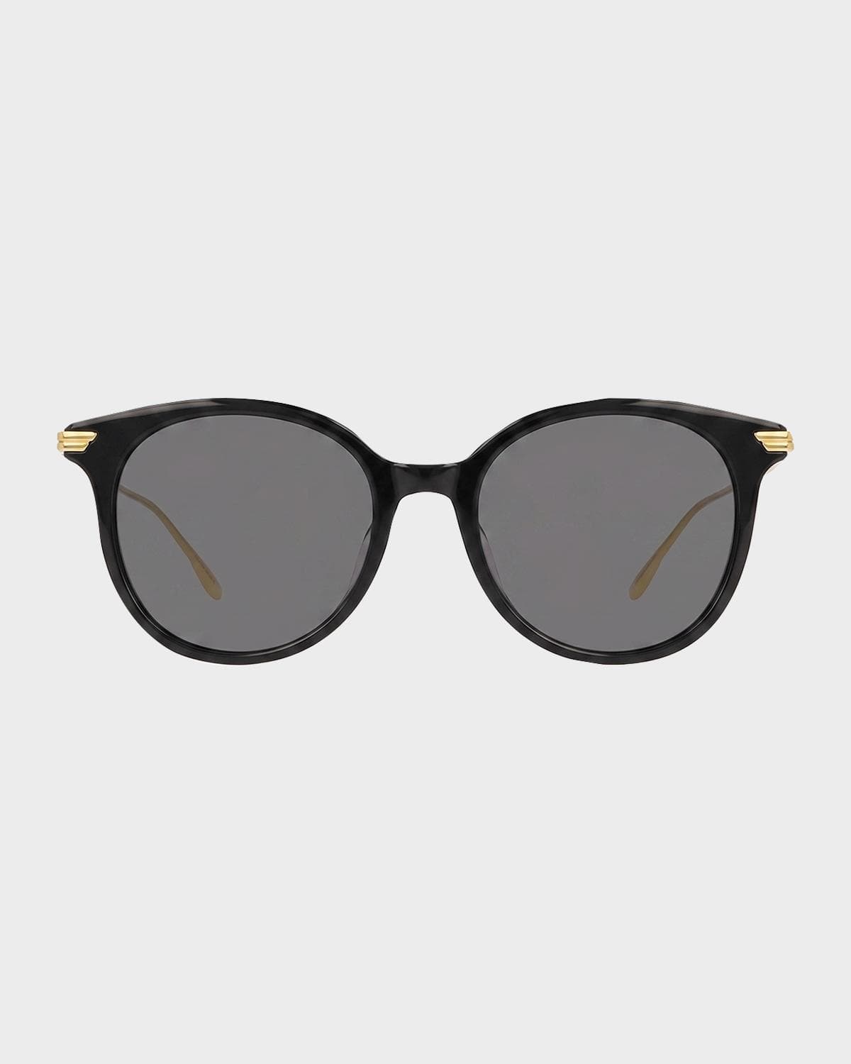 Bottega Veneta Round Acetate/Metal Sunglasses