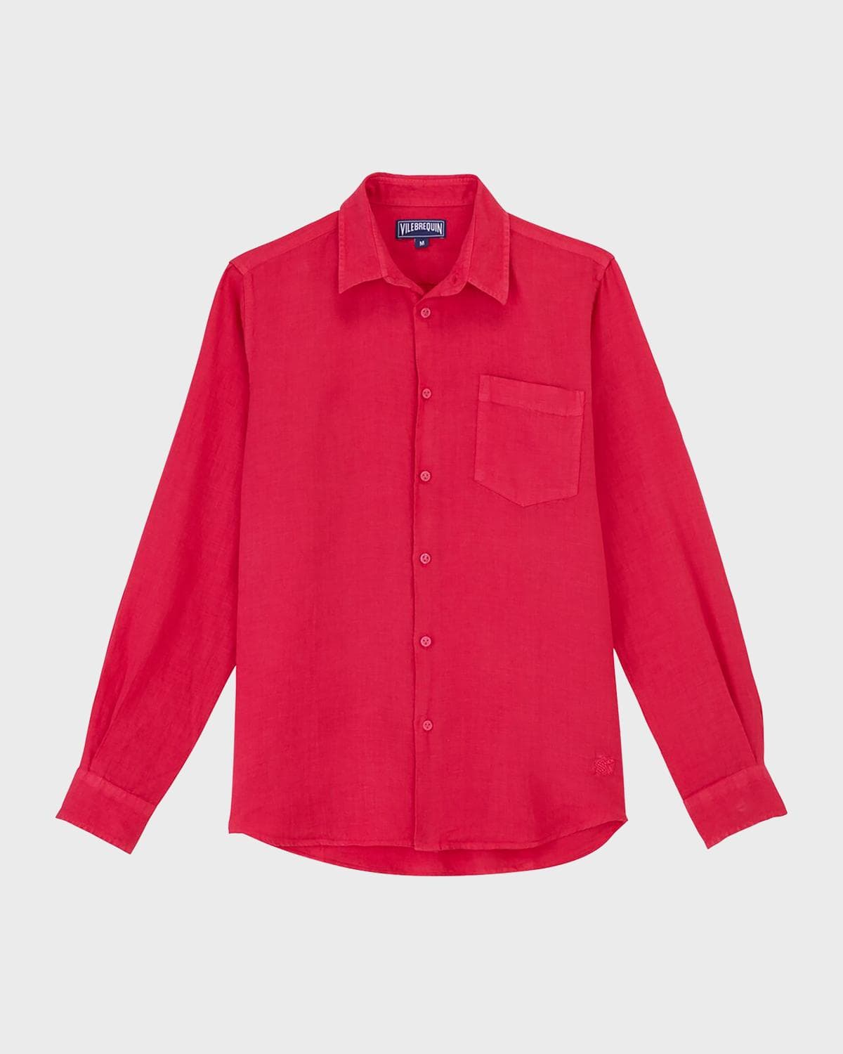 Vilebrequin Men's Caroubis Solid Linen Sport Shirt