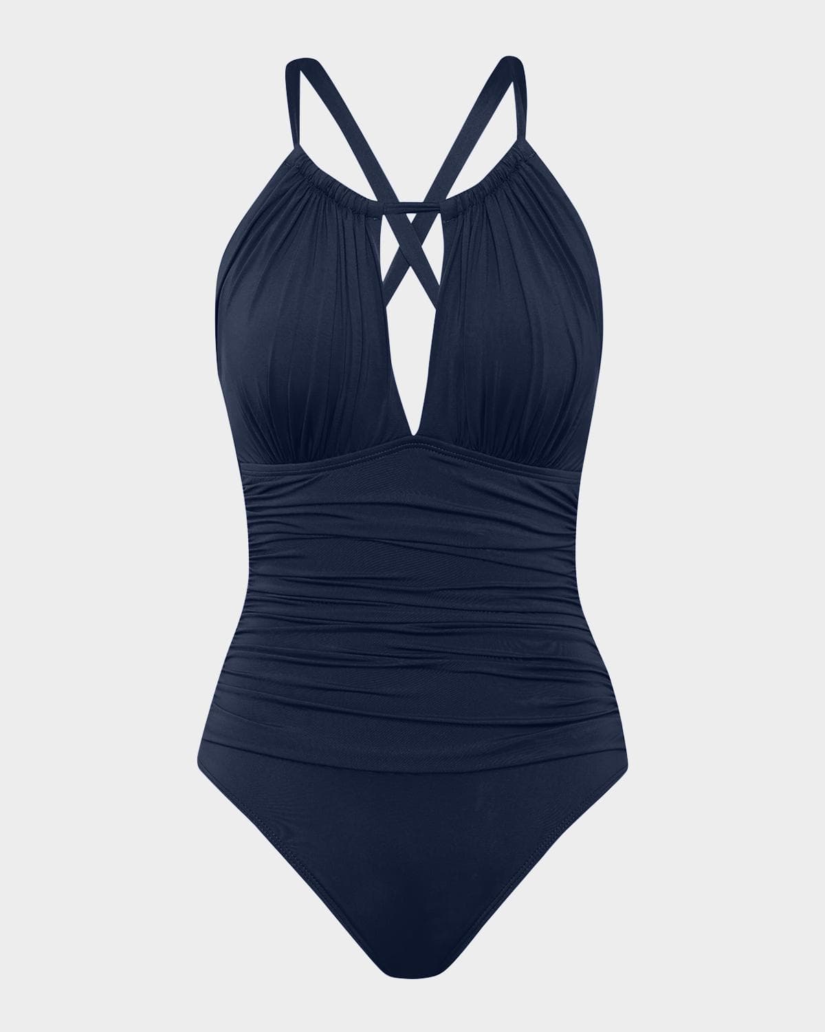 La Blanca Island Goddess Mio High-Neck One-Piece Swimsuit