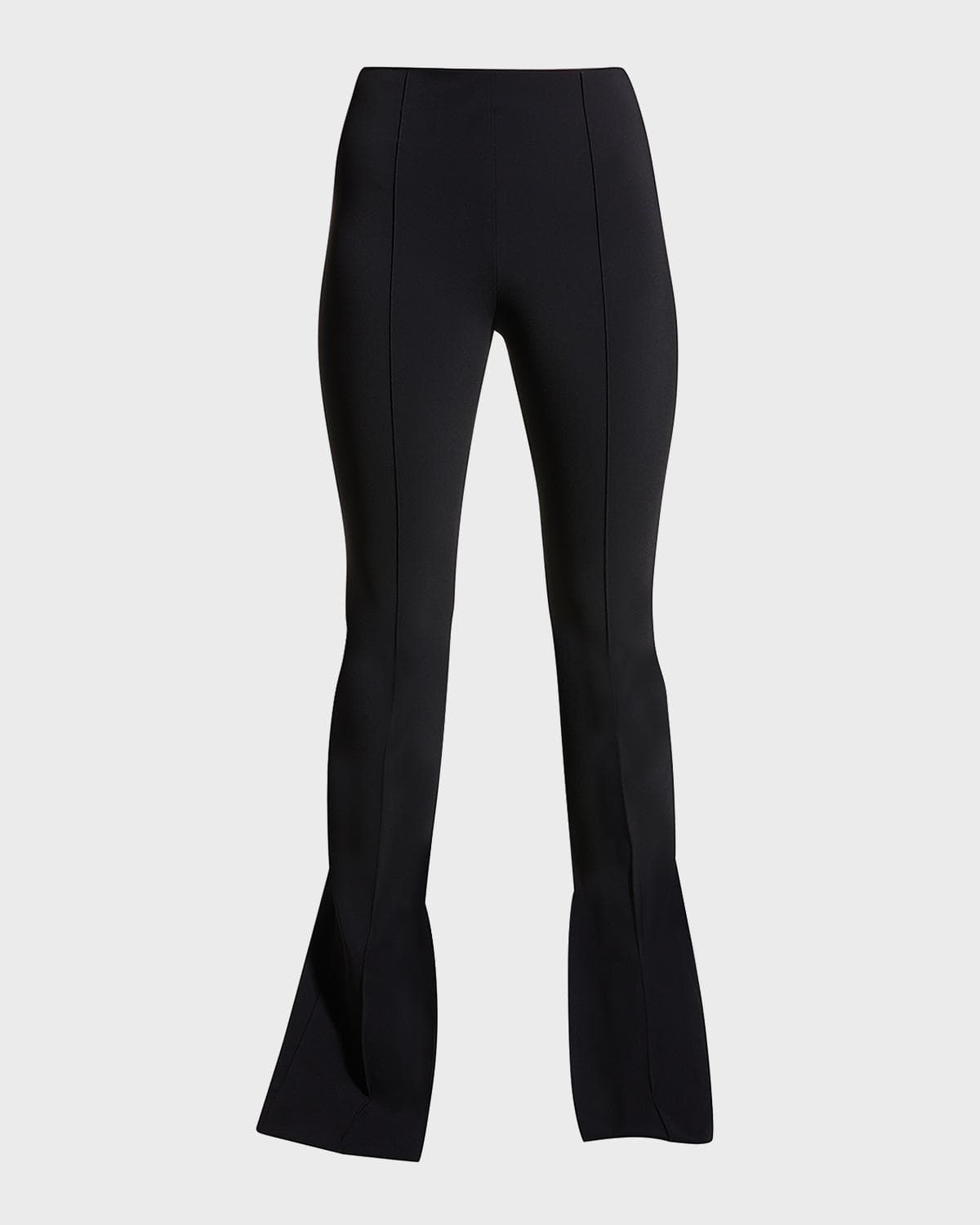 Adam Lippes Neoprene Slit-Cuff Flare Pants