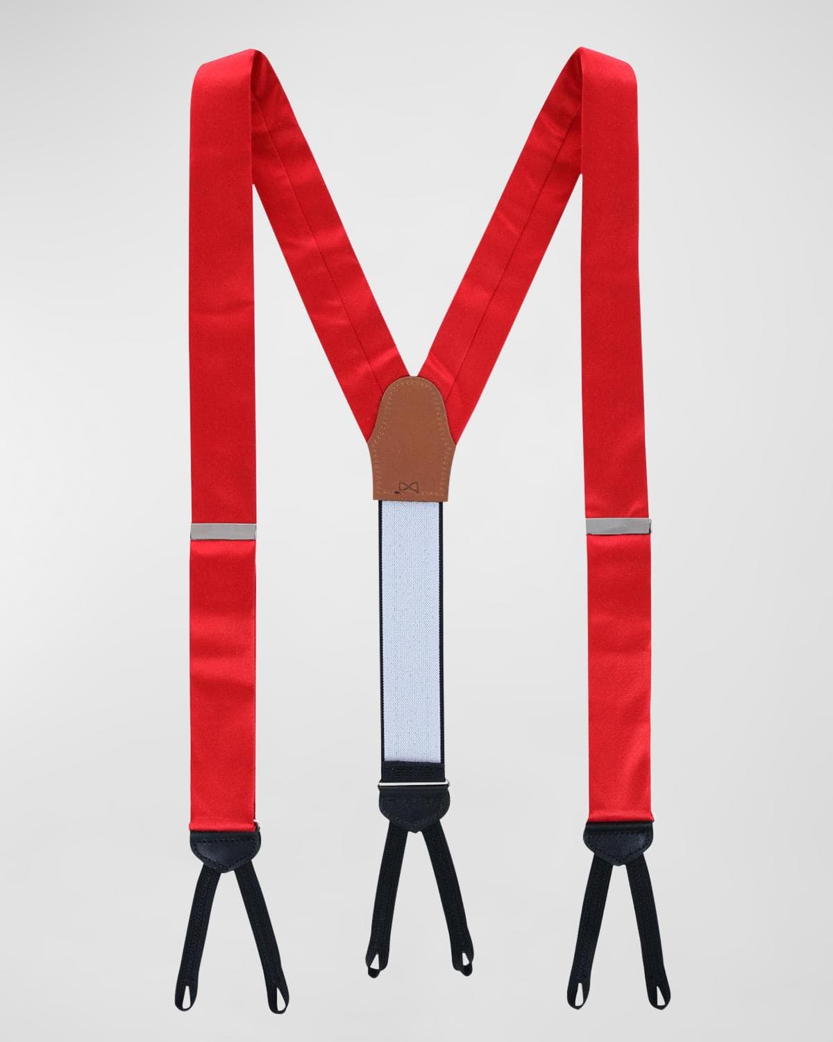 Trafalgar Men's Sutton Solid Silk Suspender Braces