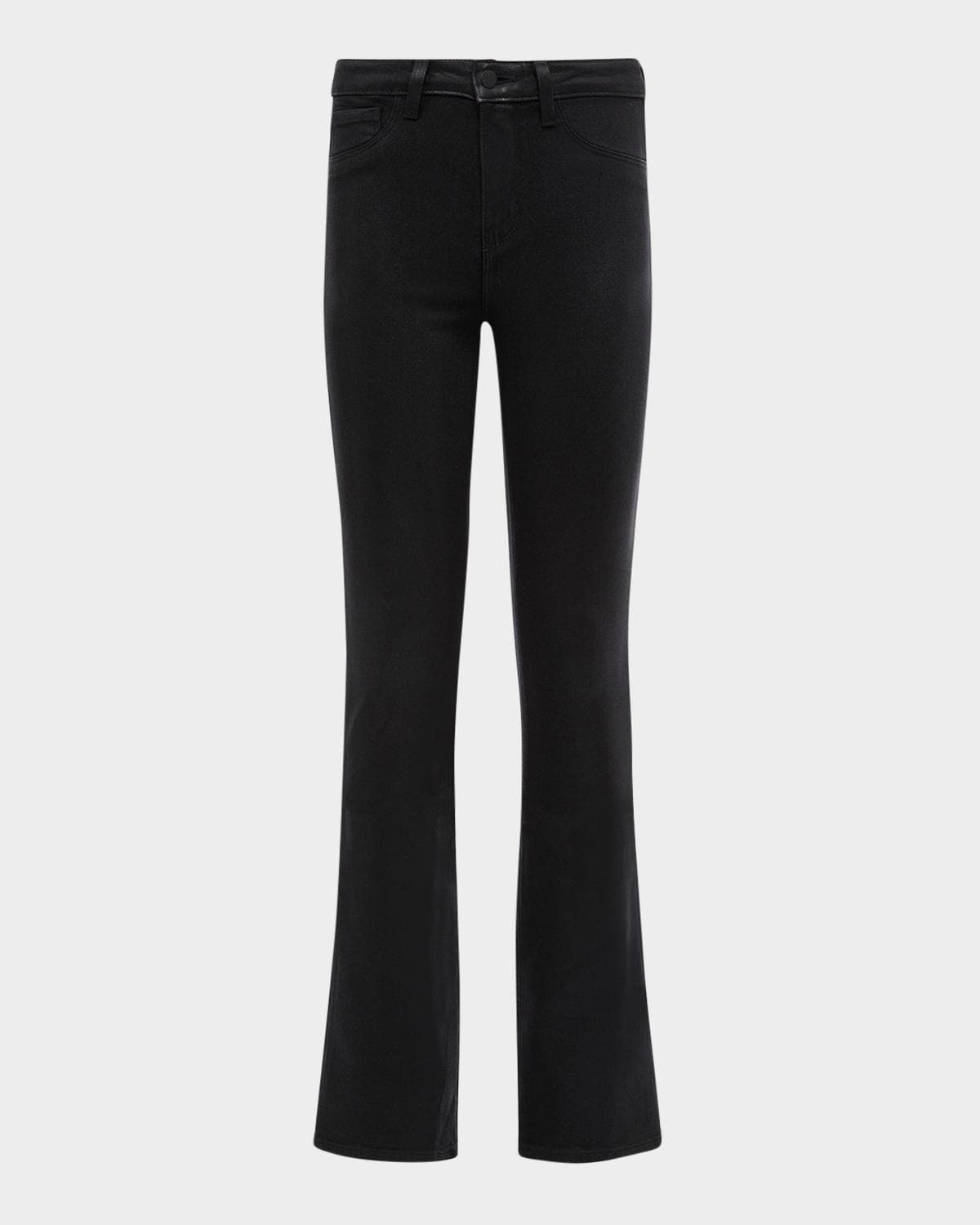 L 'AGENCE Selma High-Rise Coated Sleek Baby Boot Jeans
