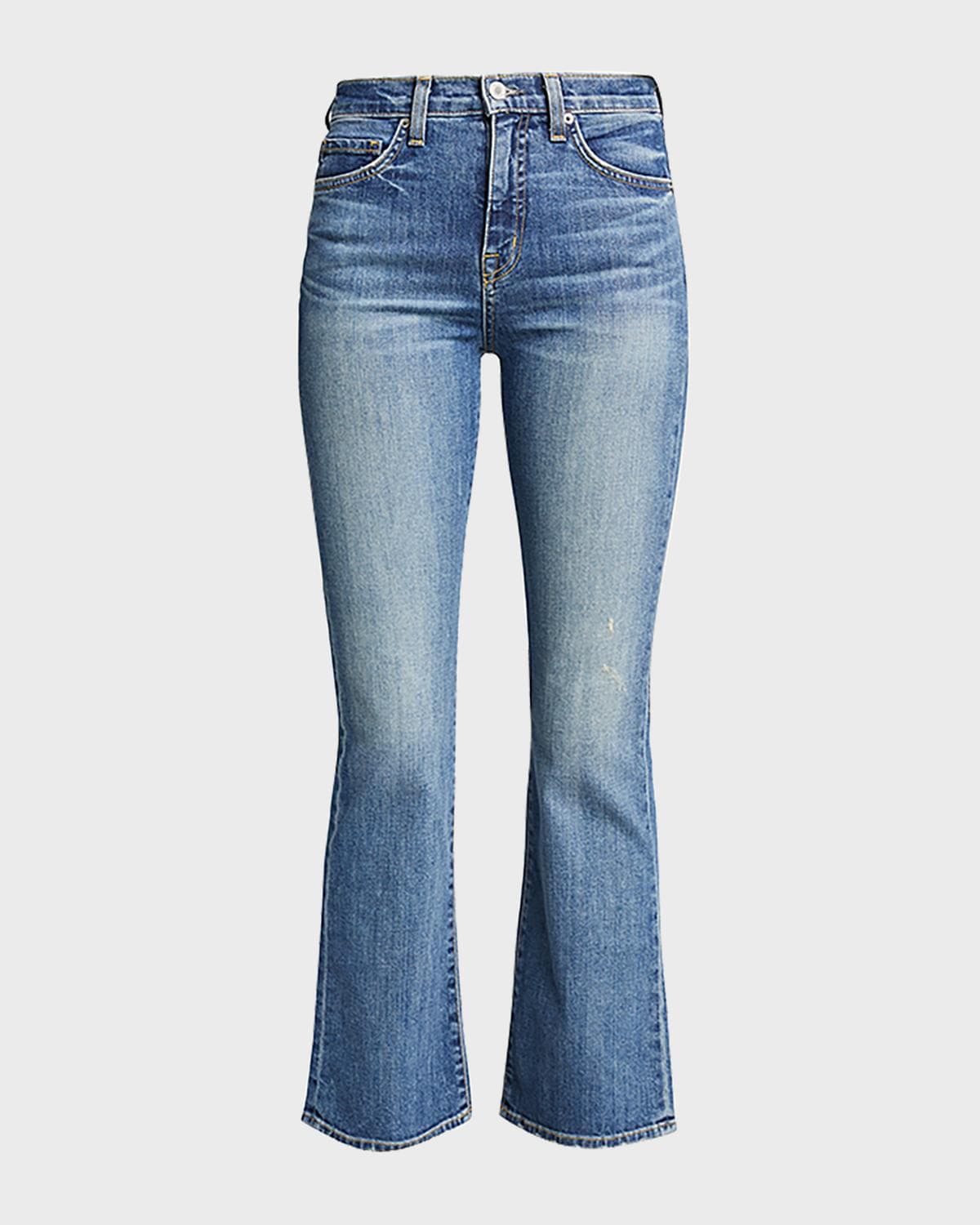 Nili Lotan Mid-Rise Bootcut Crop Jeans