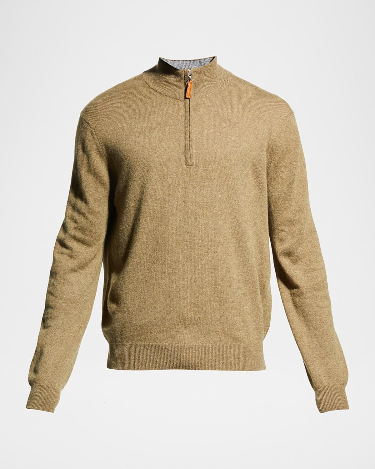 Neiman Marcus Men's Wool-Cashmere 1/4-Zip Sweater