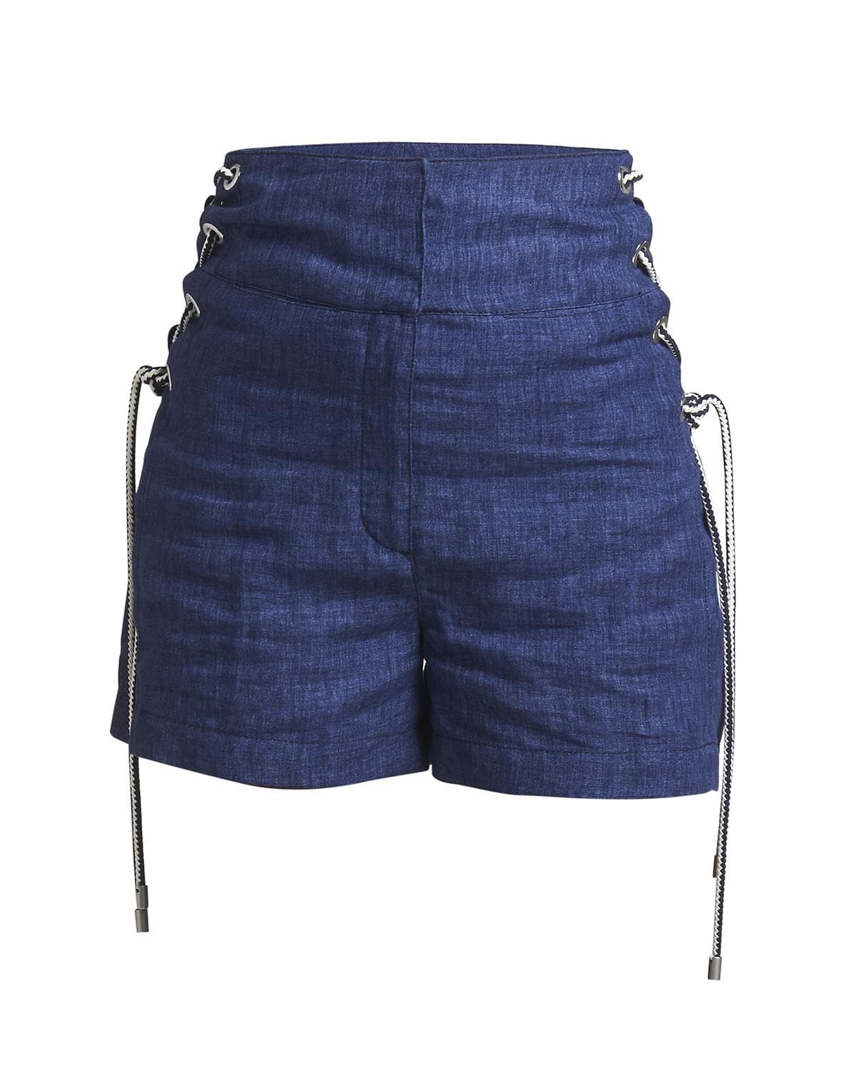 Giorgio Armani Lace-Up Sides Linen Shorts