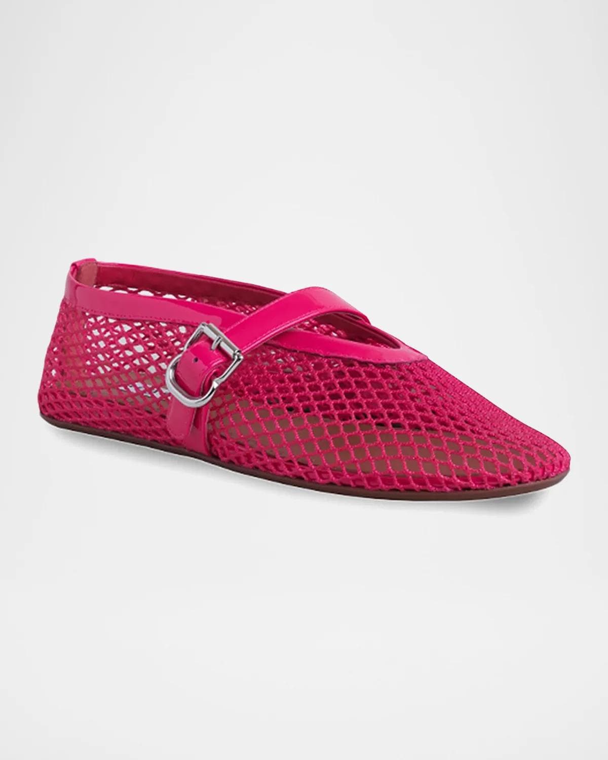 ALAÏA Mesh Mary Jane Ballerina Flats