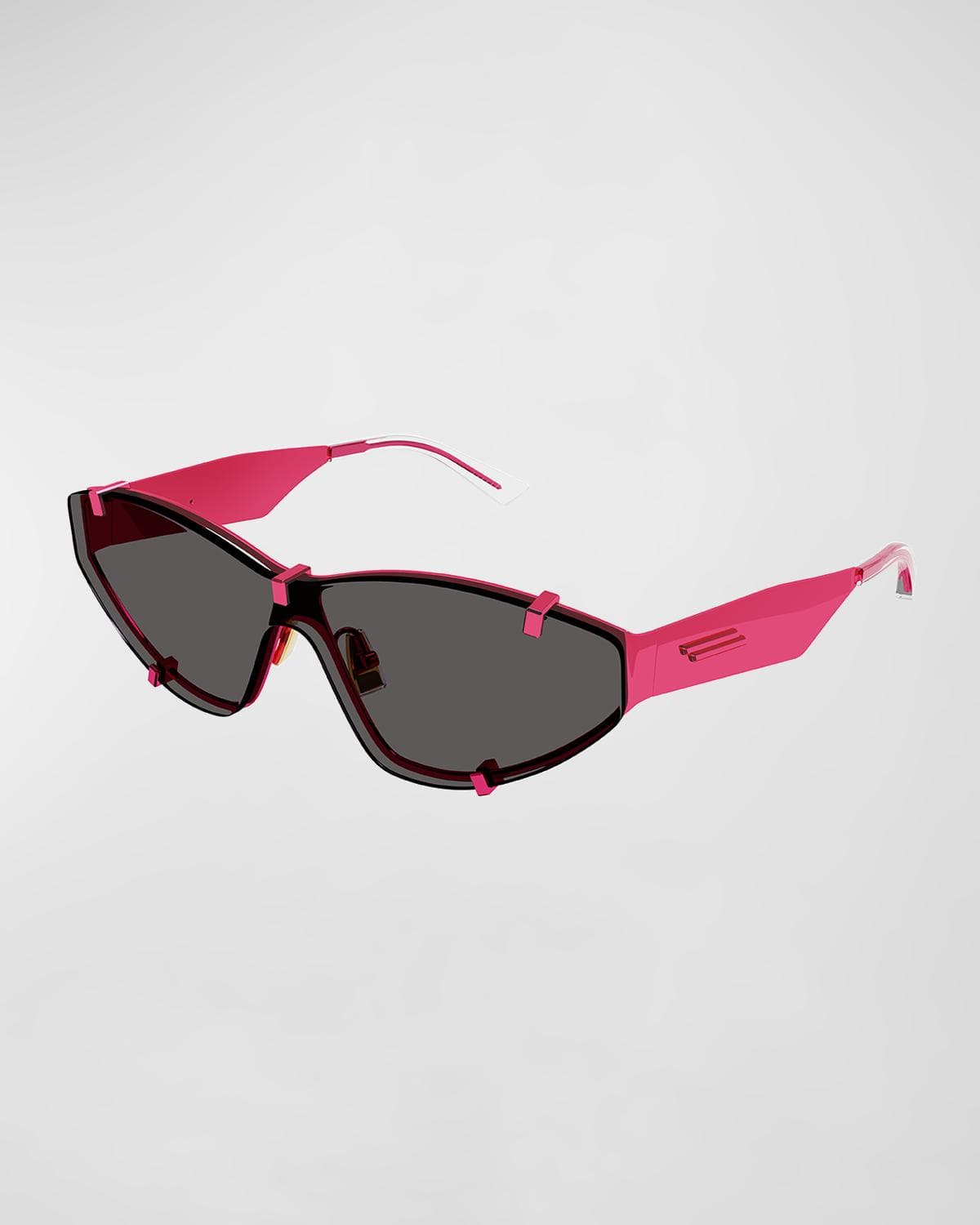 Bottega Veneta Logo Metal Cat-Eye Sunglasses