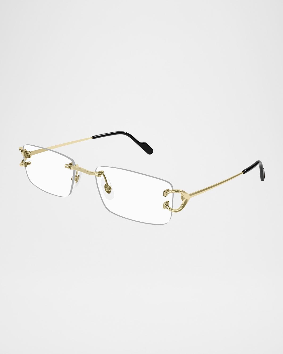 Cartier Men's Rimless Metal Optical Glasses