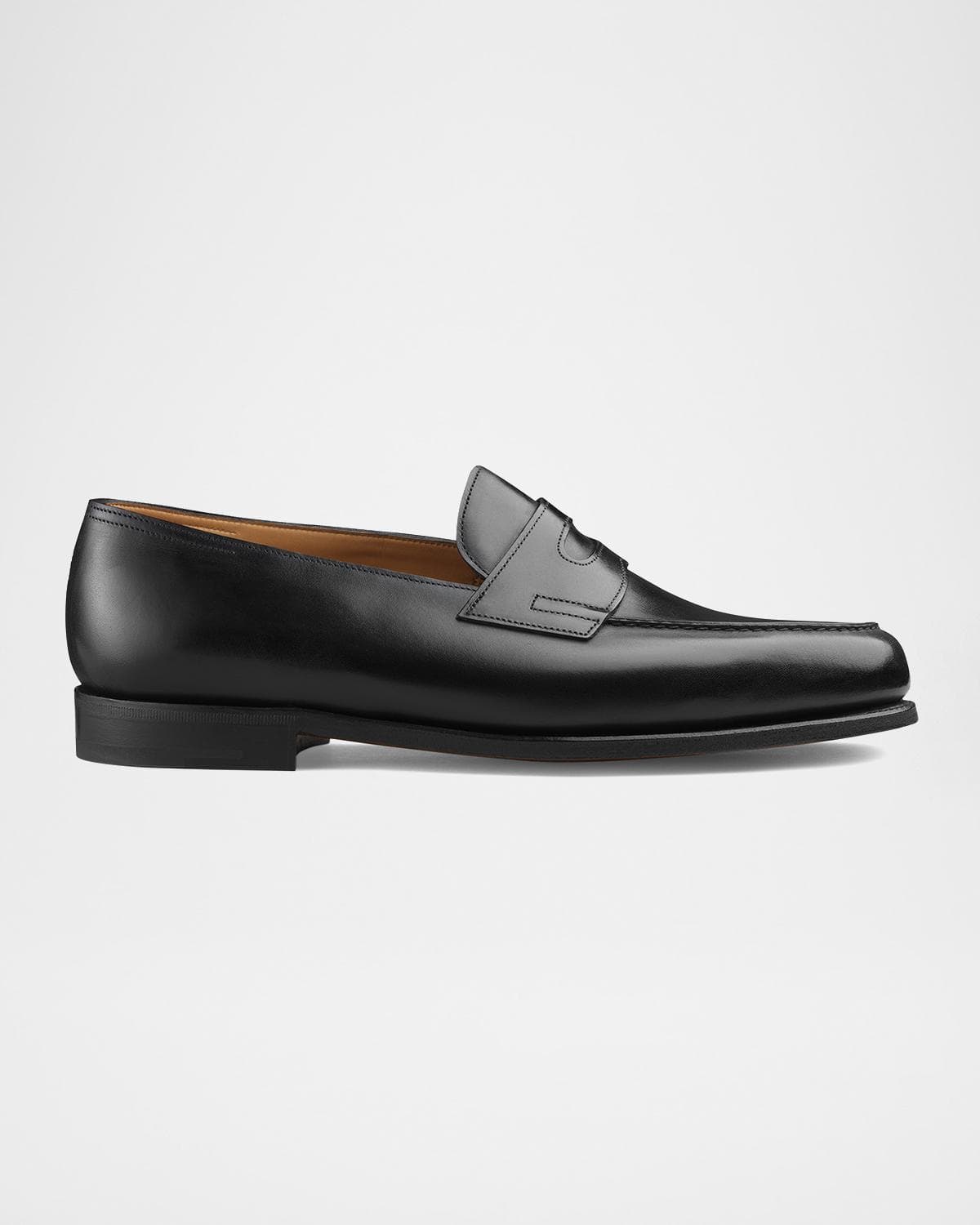John Lobb Men's Iconic Leather Penny Loafers