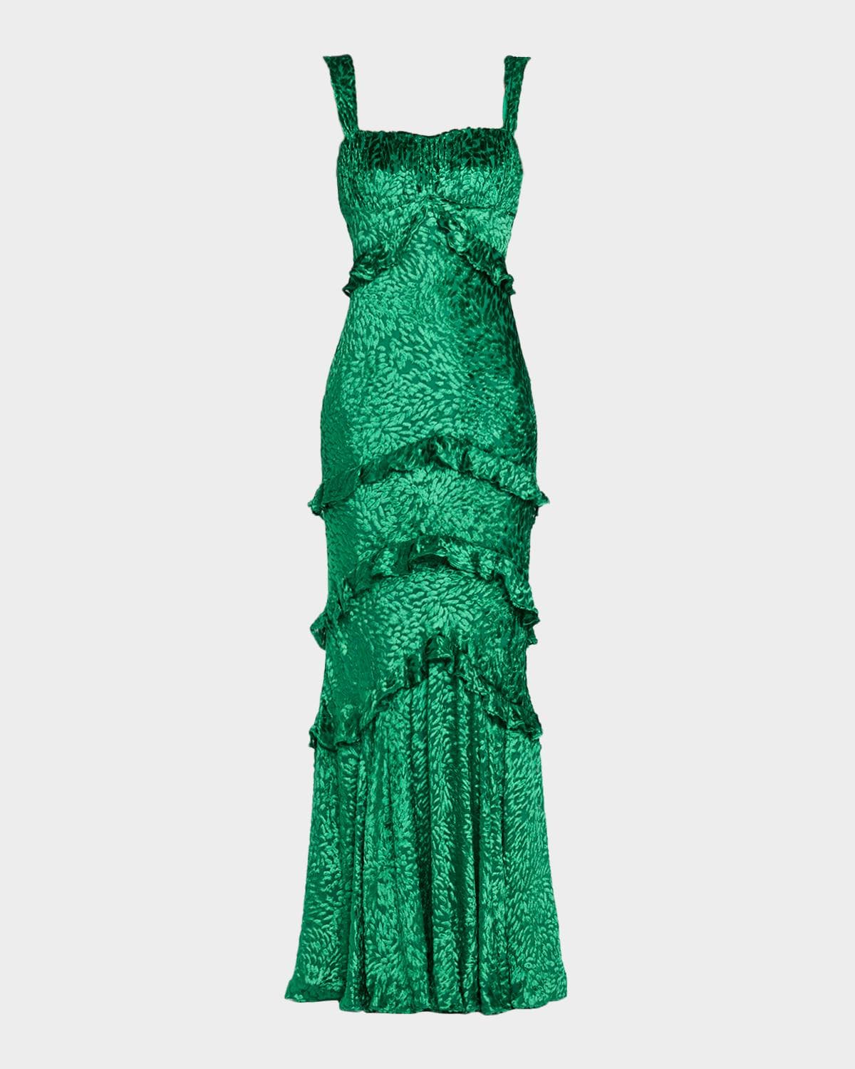 Saloni Chandra Floral Ruffled Gown