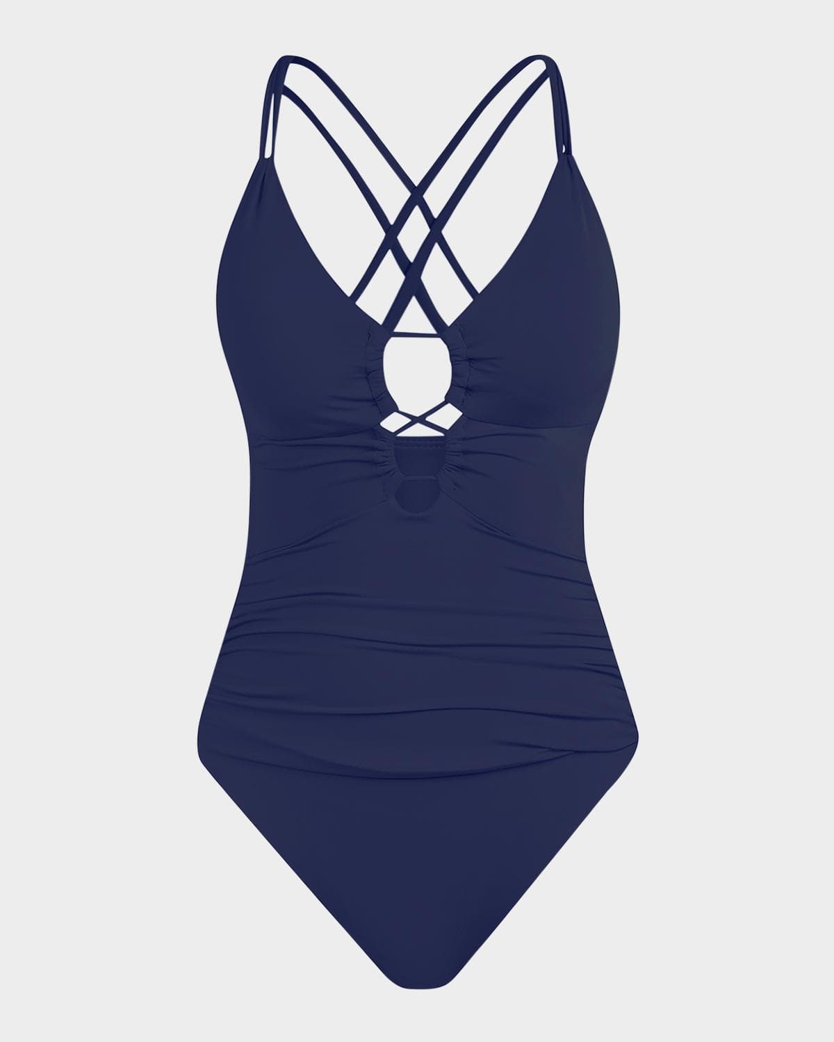 La Blanca Lace-Up One-Piece Swimsuit