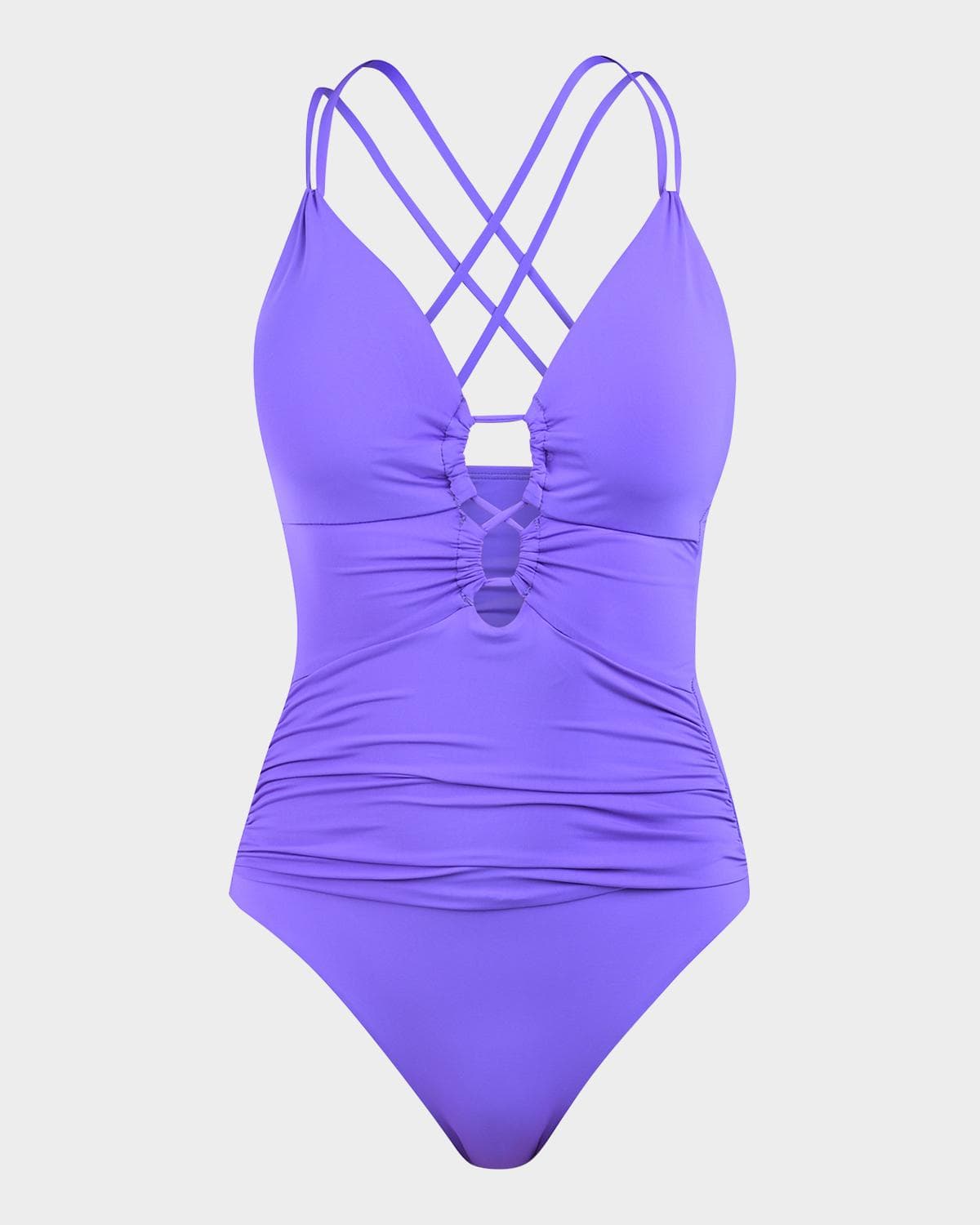 La Blanca Lace-Up One-Piece Swimsuit