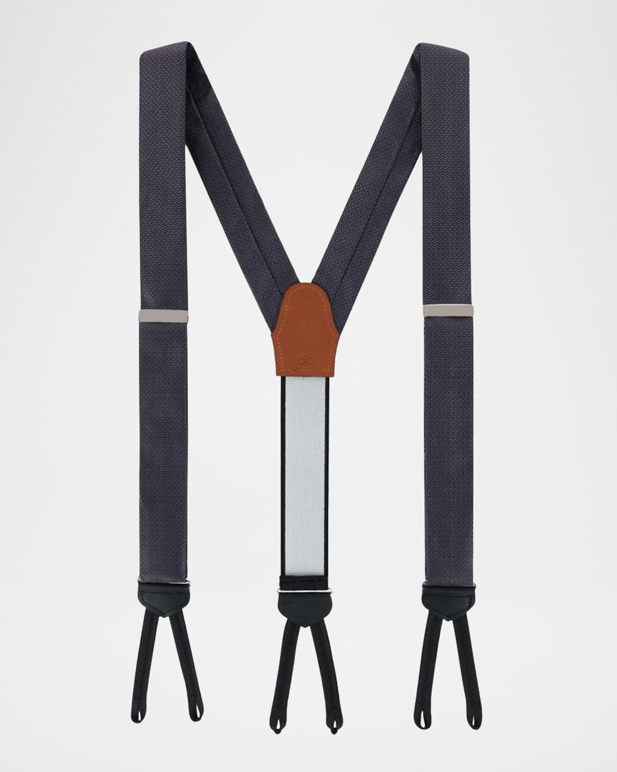 Trafalgar Men's Monte Bello Interlocked Silk Formal Brace Suspenders
