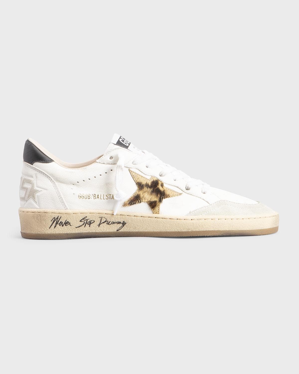 Golden Goose Ball Star Mixed Leather Low-Top Sneakers