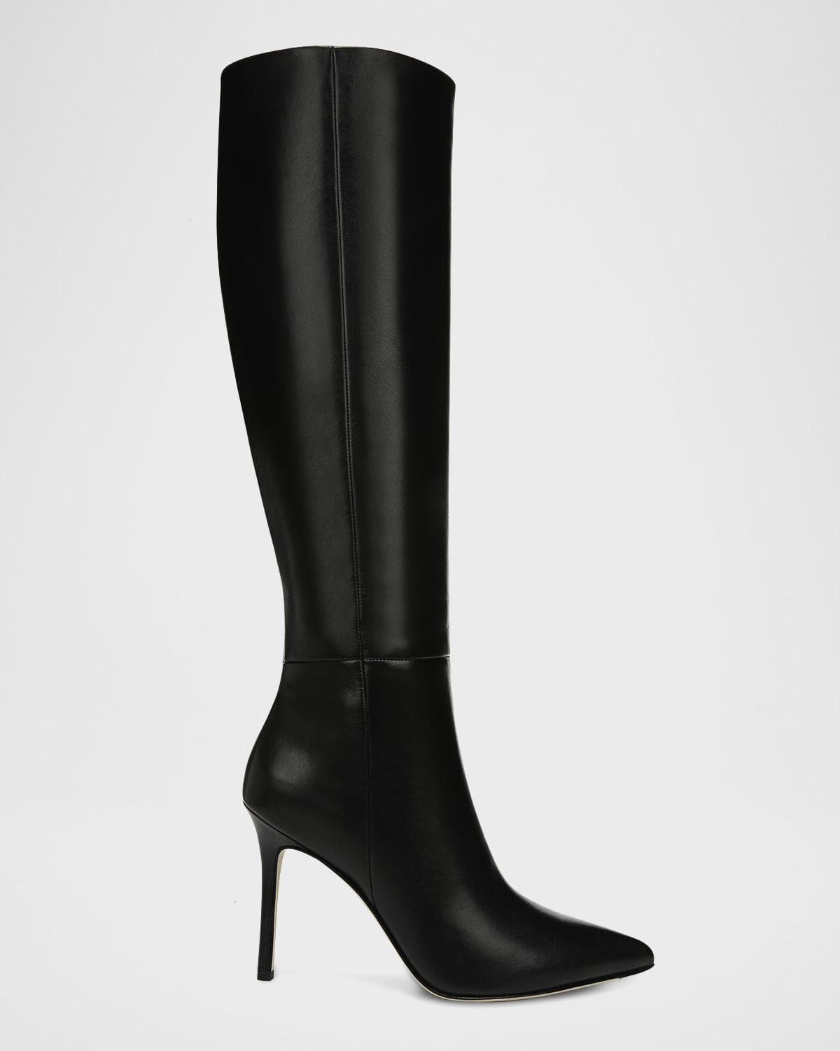 Veronica Beard 95mm Lisa Leather Stiletto Boots
