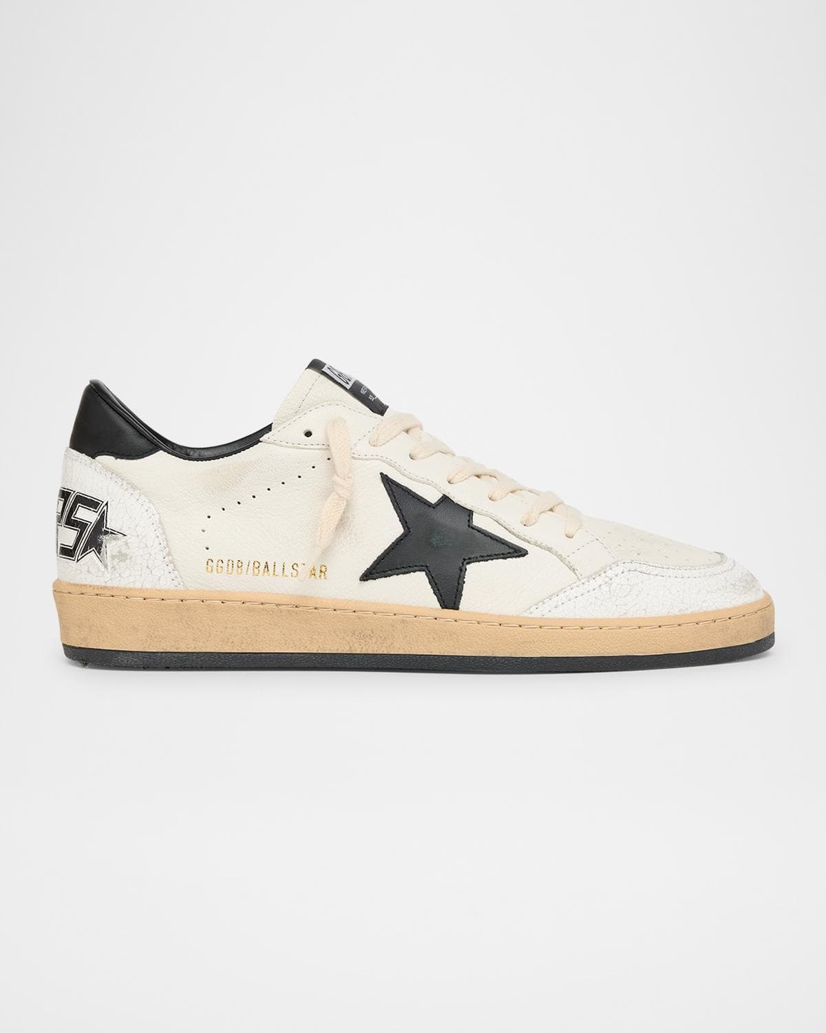 Golden Goose Men's Ball Star Distressed Leather Low-Top Sneakers