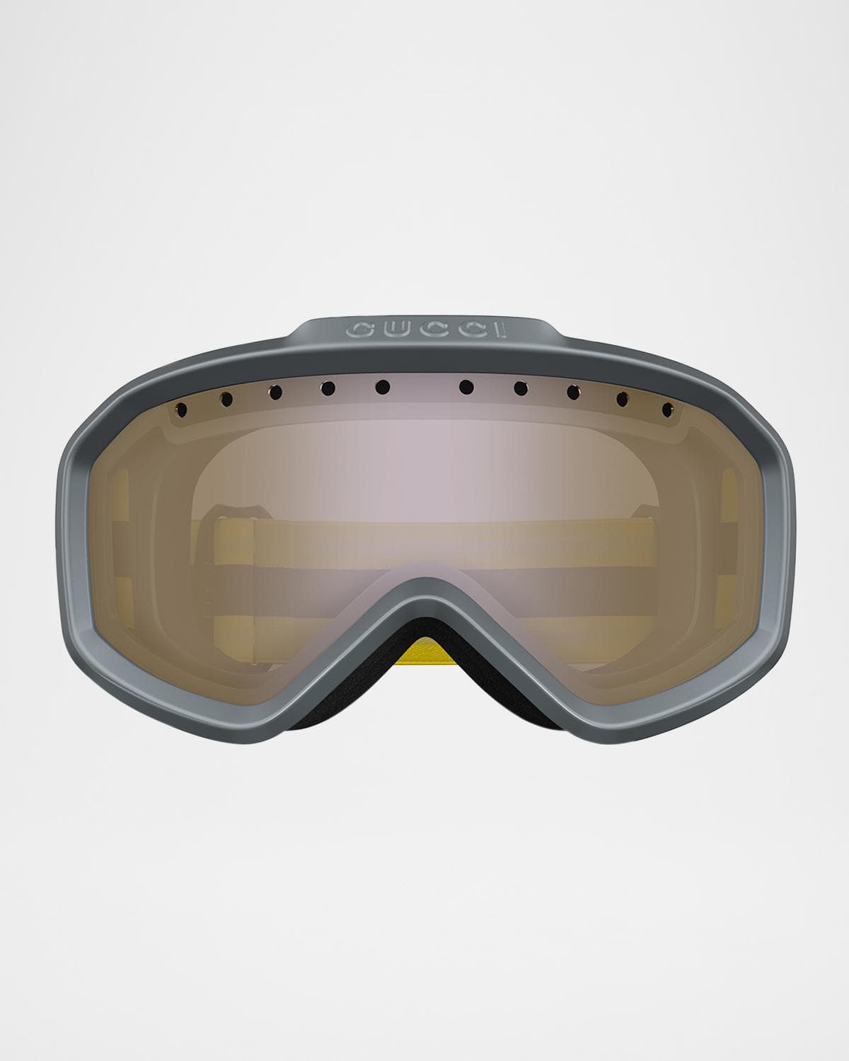Gucci Men's Multicolor Logo Injection Plastic Shield Sunglasses