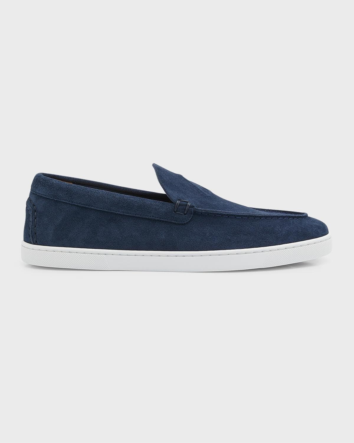 Christian Louboutin Men's Varsiboat Red Sole Leather Boat Shoes