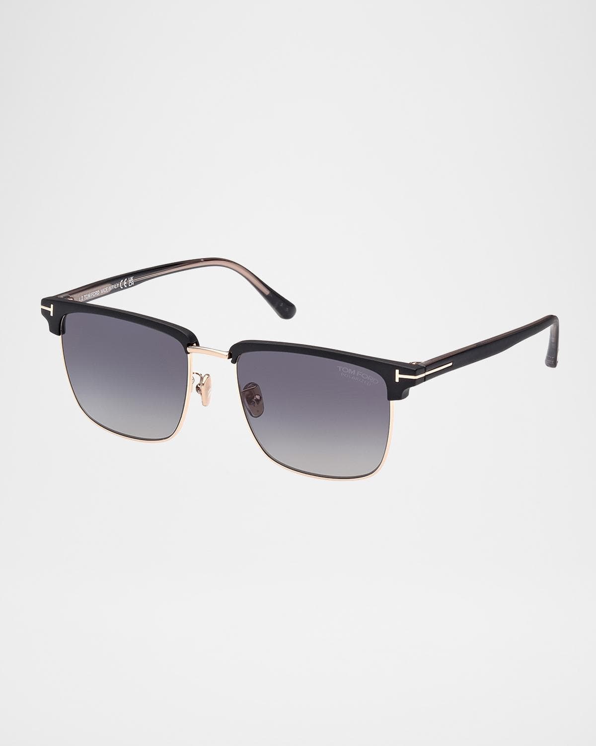 TOM FORD Men's FT0997-Hudson Half-Rim Square Sunglasses