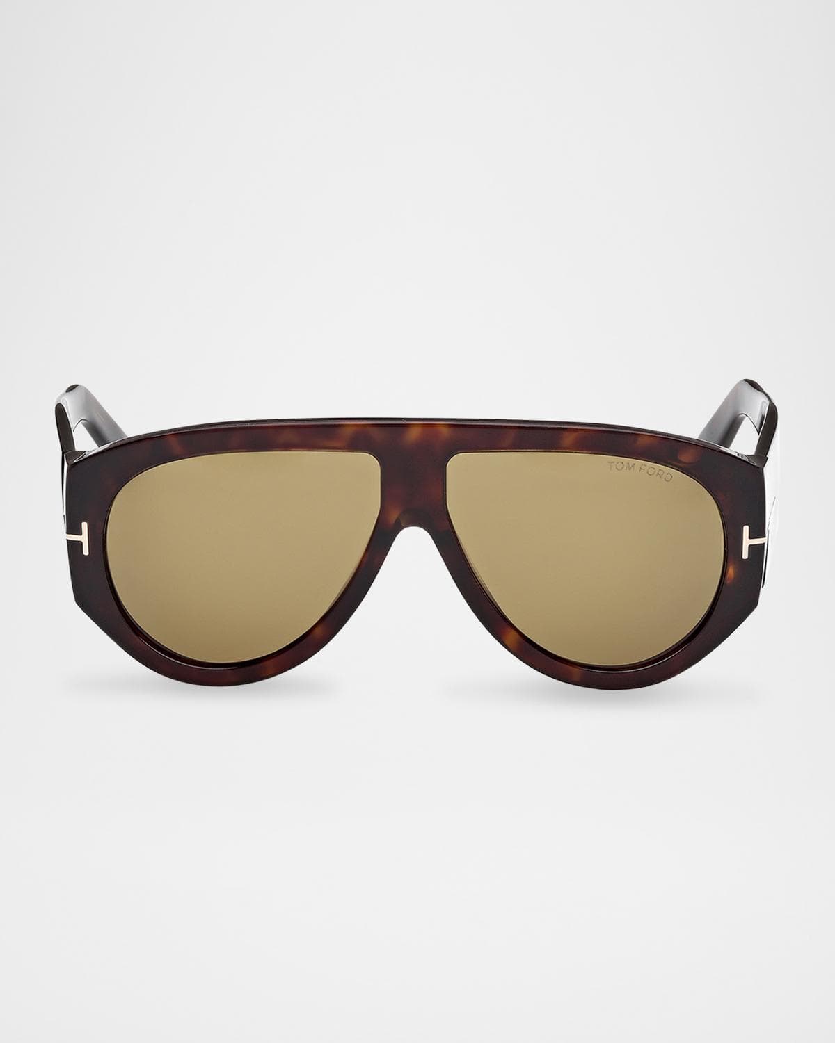 TOM FORD Men's Bronson T-Logo Shield Sunglasses