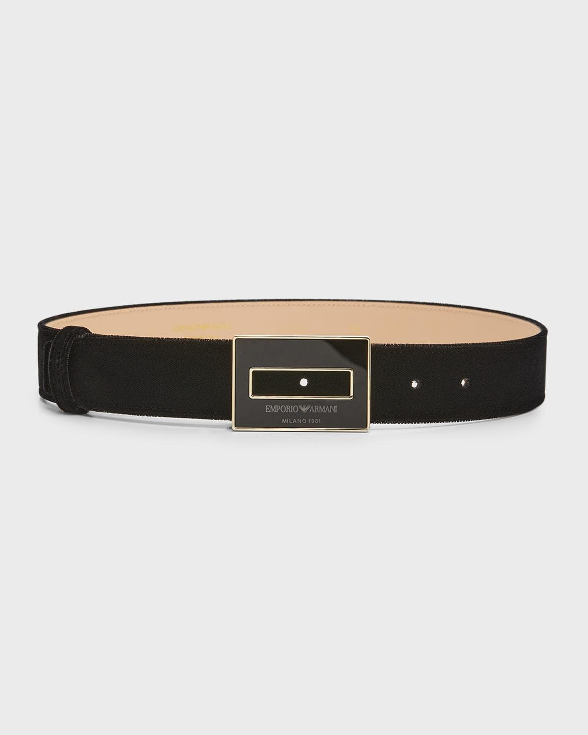 Emporio Armani Logo-Buckle Leather Belt