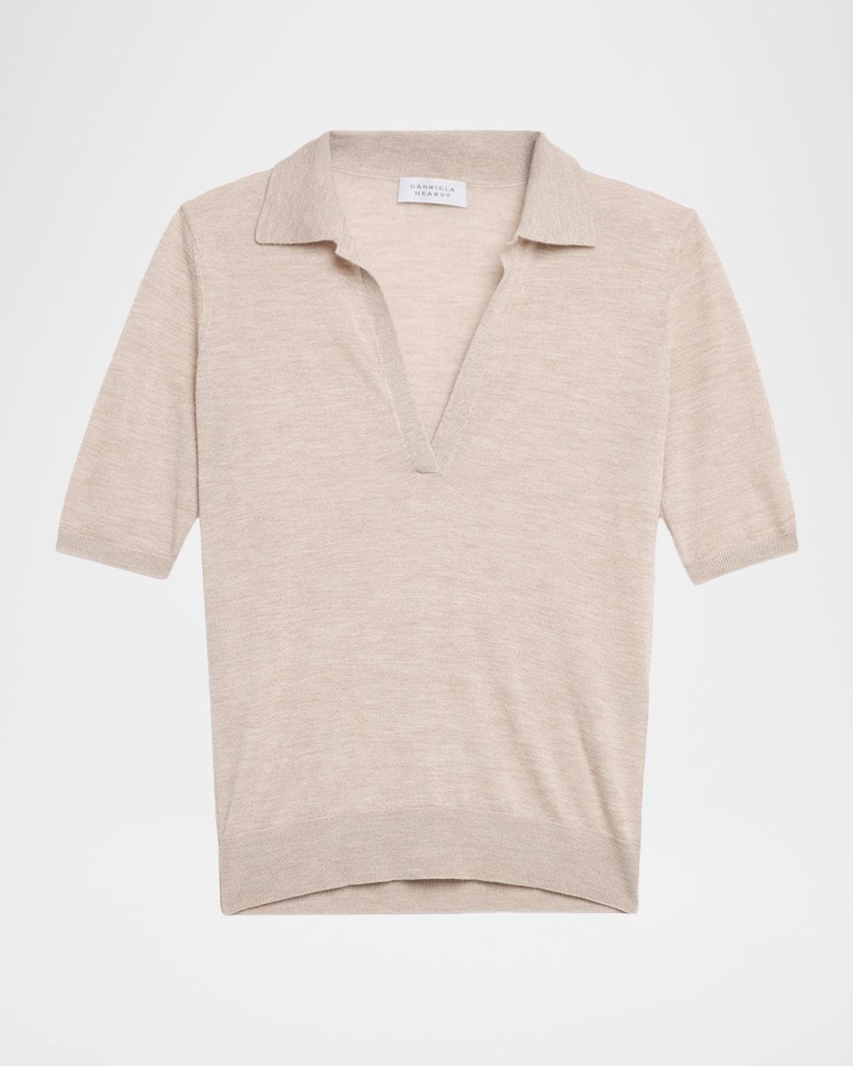 Gabriela Hearst Frank Cashmere Polo Top