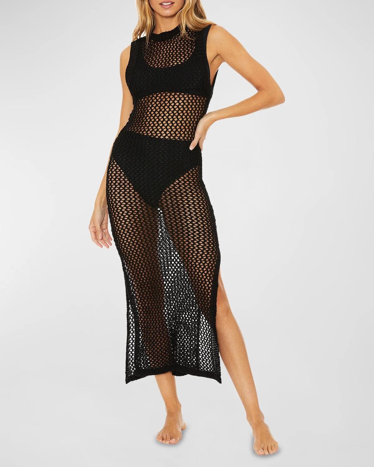 Beach Riot Holly Crochet Midi Coverup Dress