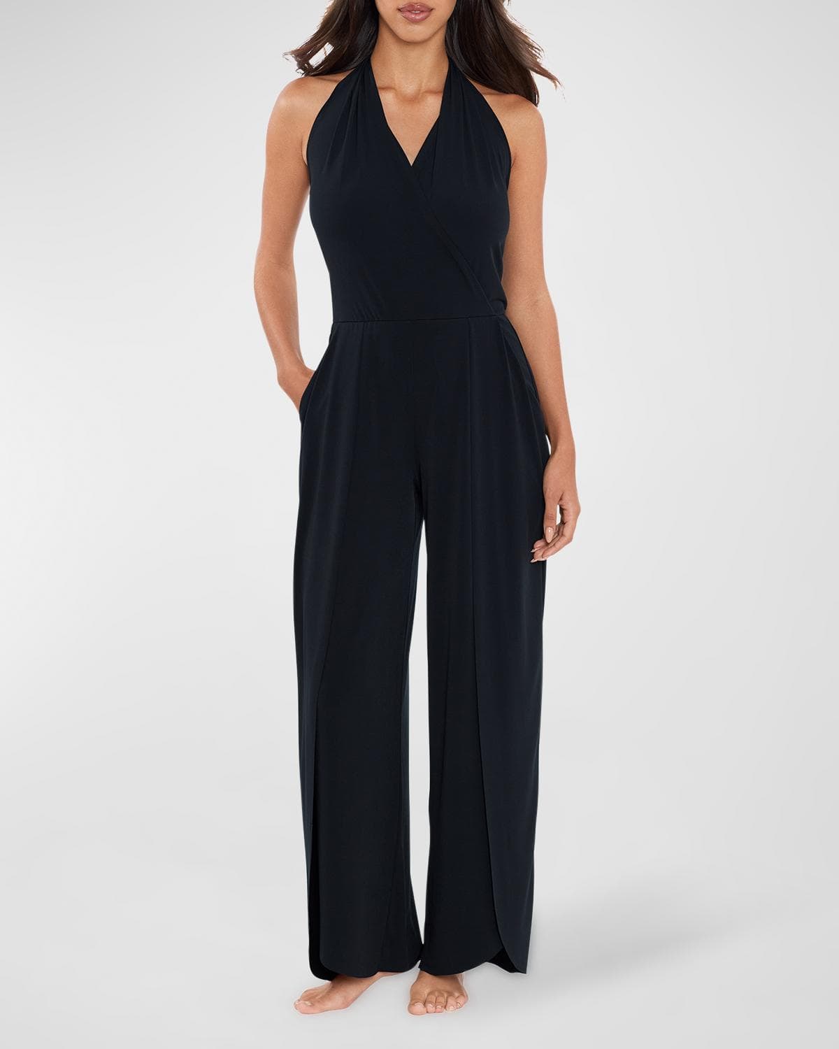 Magicsuit Halter Surplice Jumpsuit