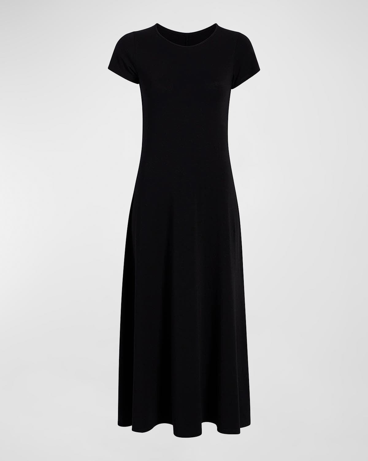 Another Tomorrow Cotton Fitted Tee Dress