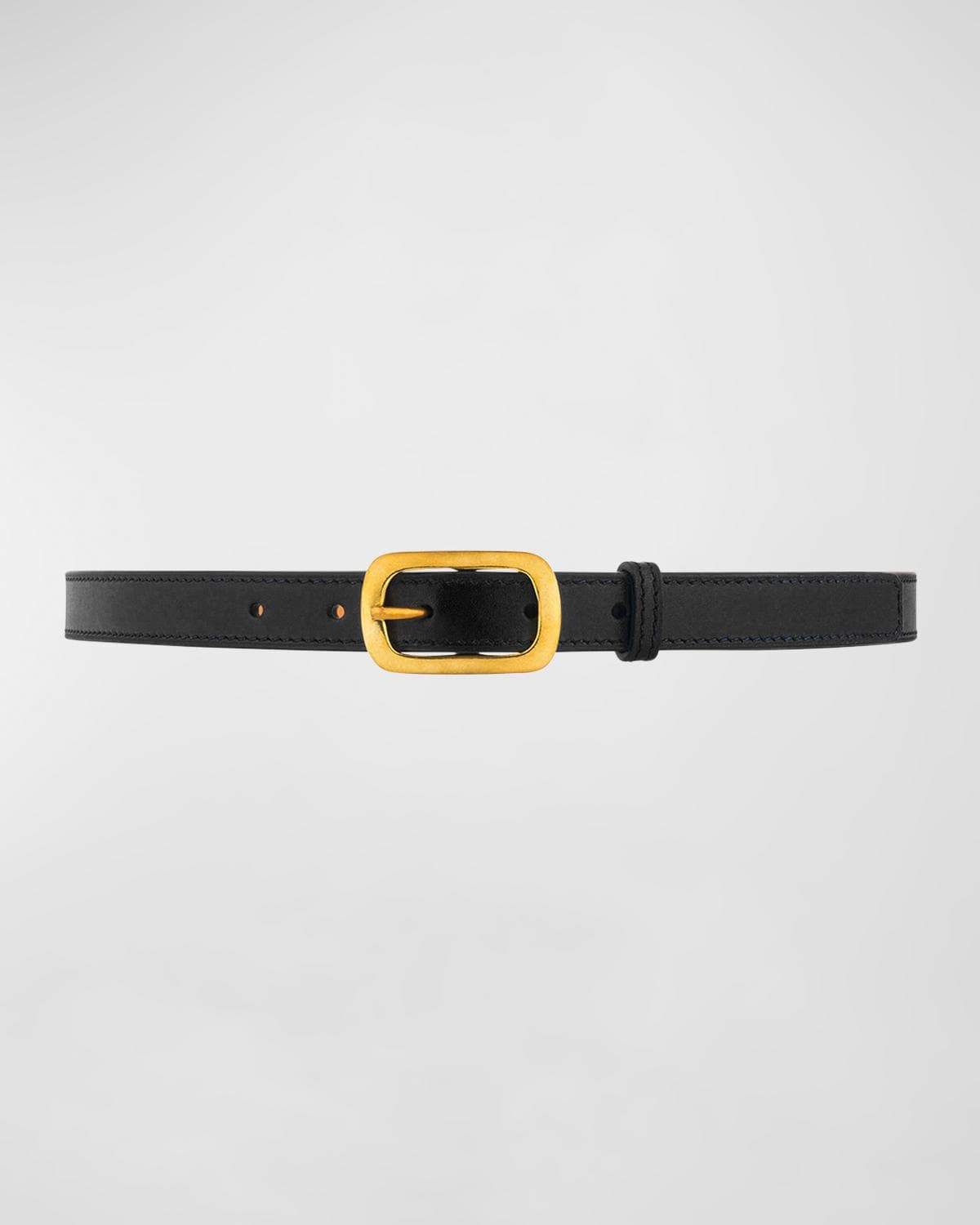 Vaincourt Paris La Petite Captivante Leather & Brass Belt