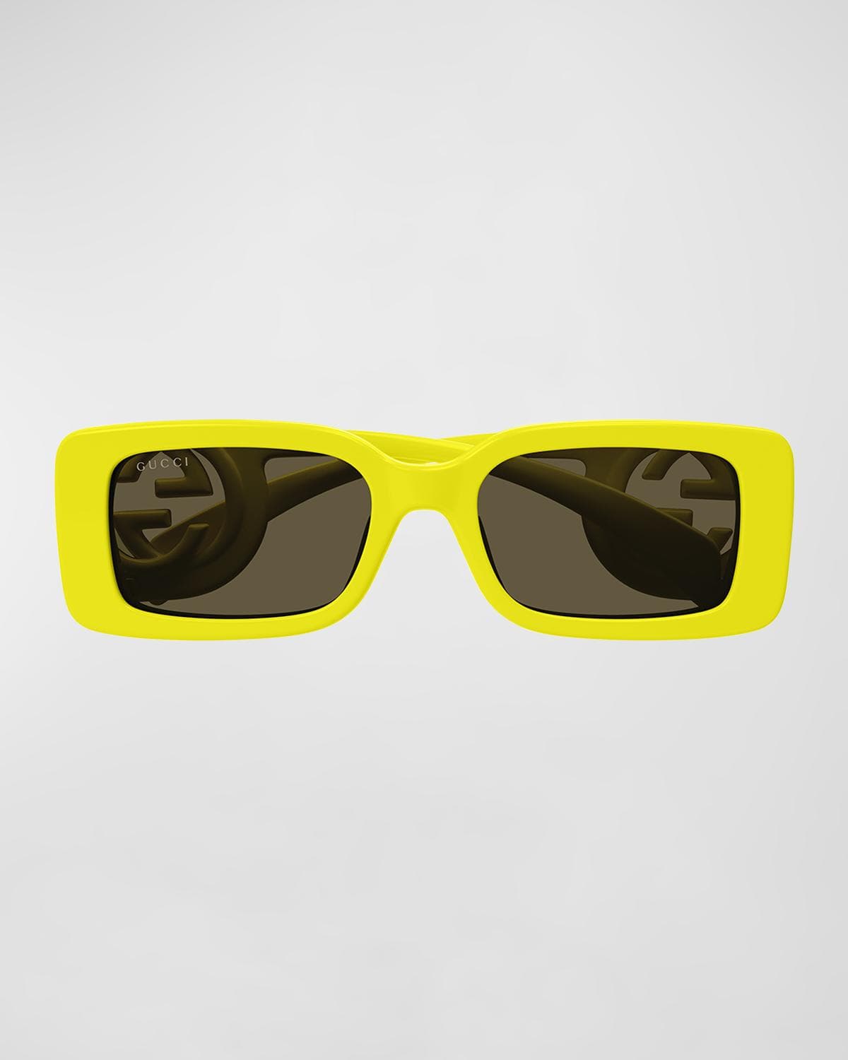 Gucci Monochrome GG Rectangle Acetate Sunglasses