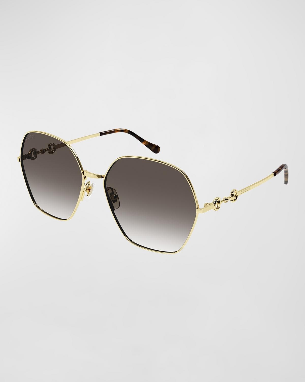 Gucci Logo Lock Metal Butterfly Sunglasses