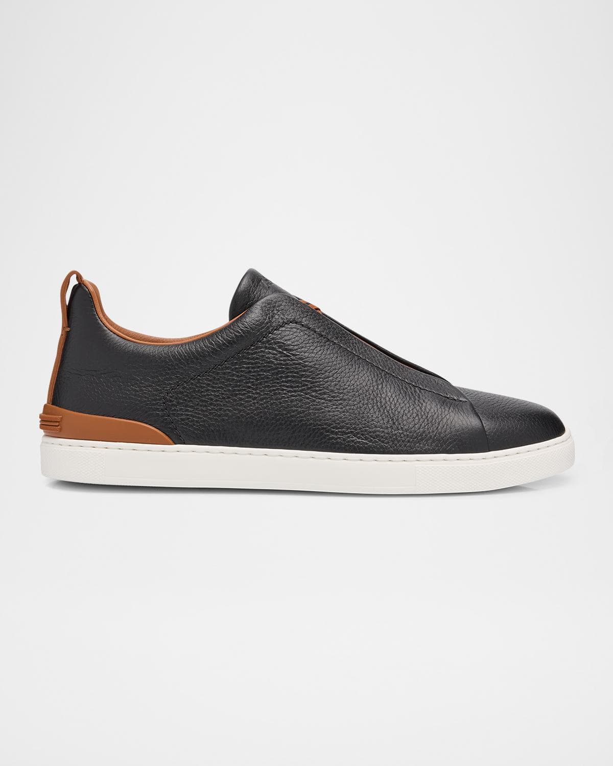 ZEGNA Men's Triple Stitch Deerskin Leather Sneakers · 7 EE