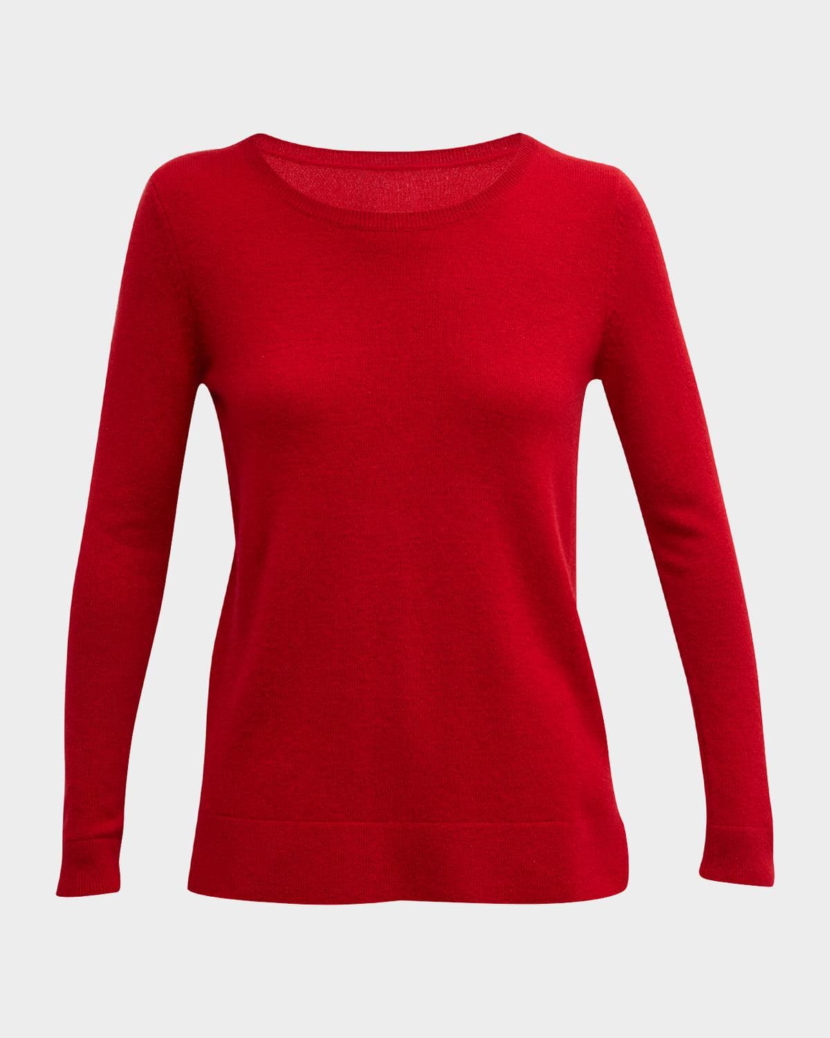Neiman Marcus Cashmere Collection Cashmere Basic Crewneck Top