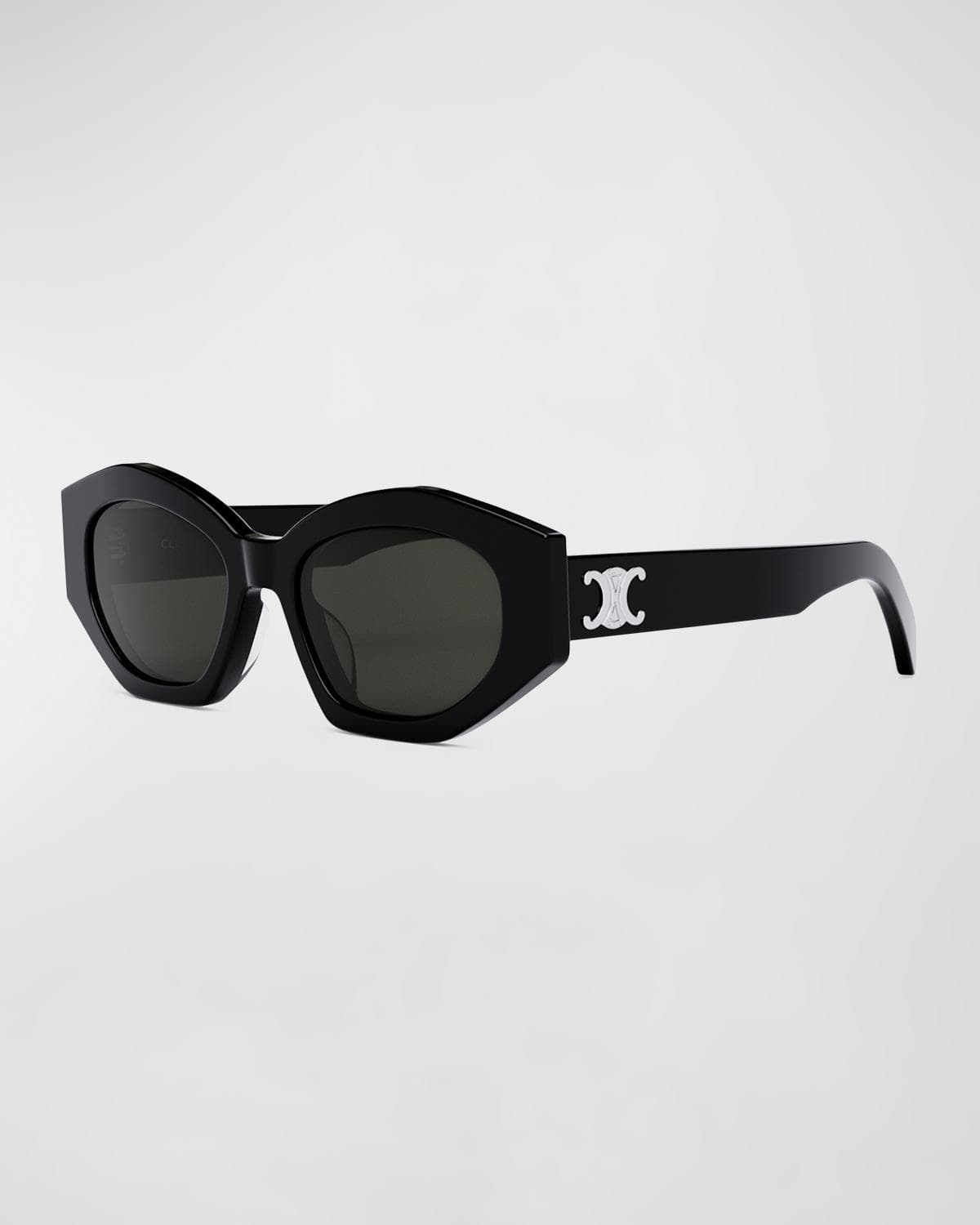 CELINE Triomphe Logo Acetate Cat-Eye Sunglasses