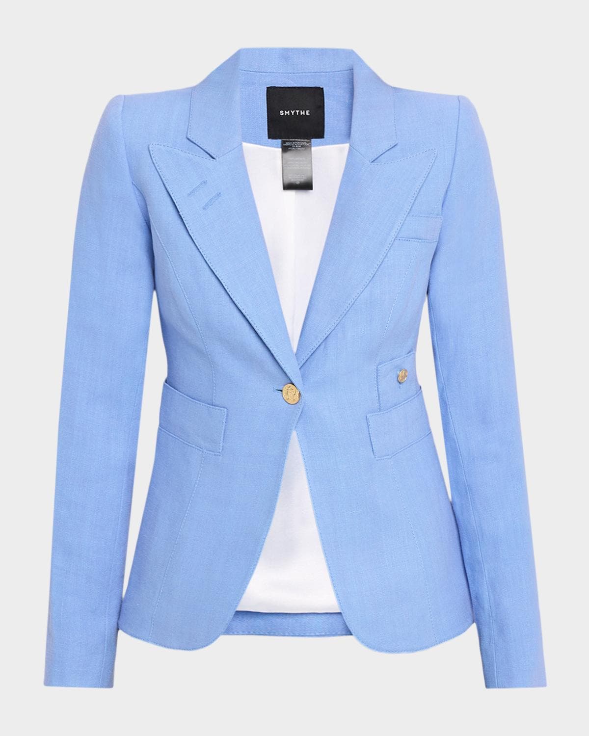 Smythe Duchess Tailored Linen Cutaway Blazer