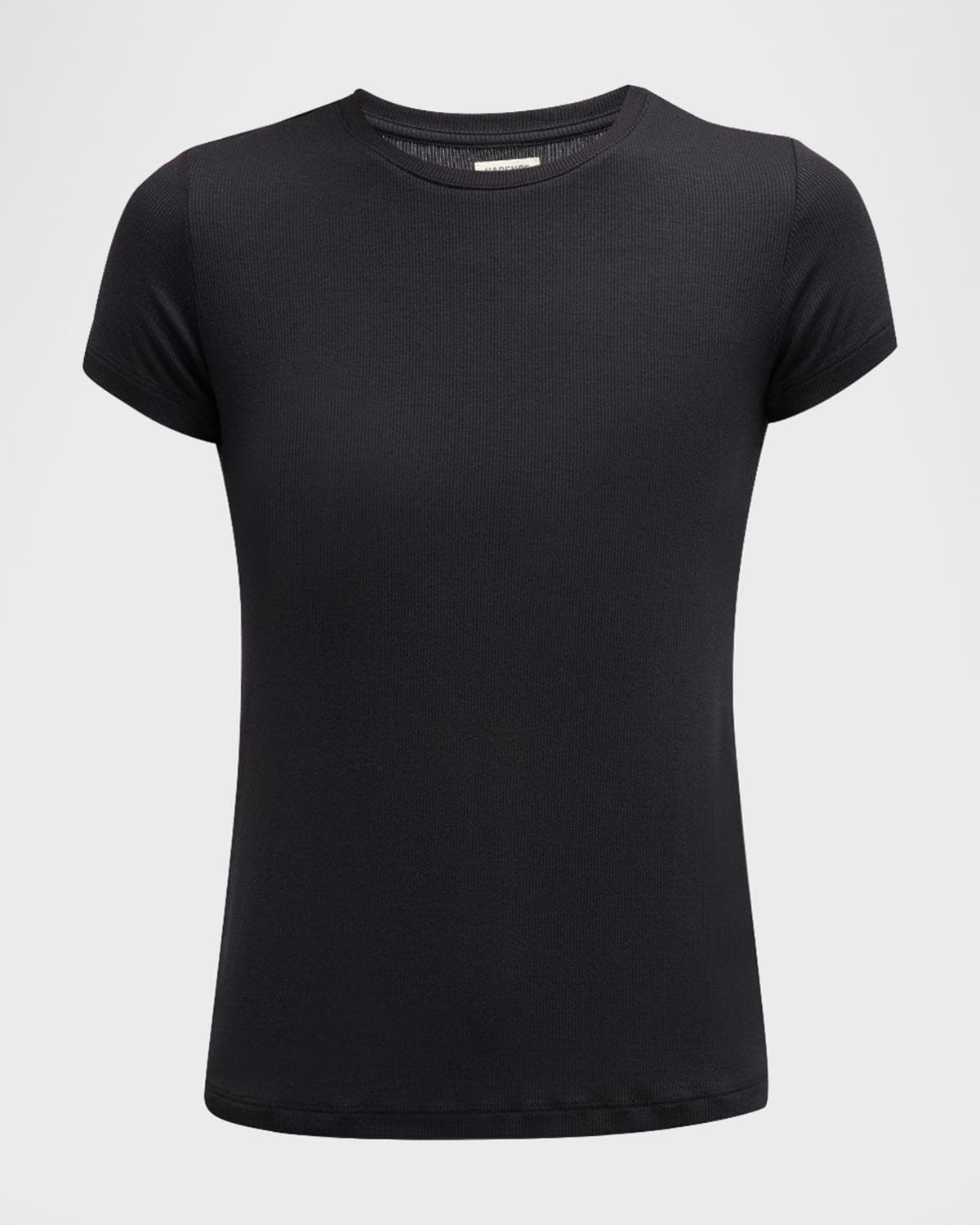 L 'AGENCE Ressi Ribbed Short-Sleeve Tee