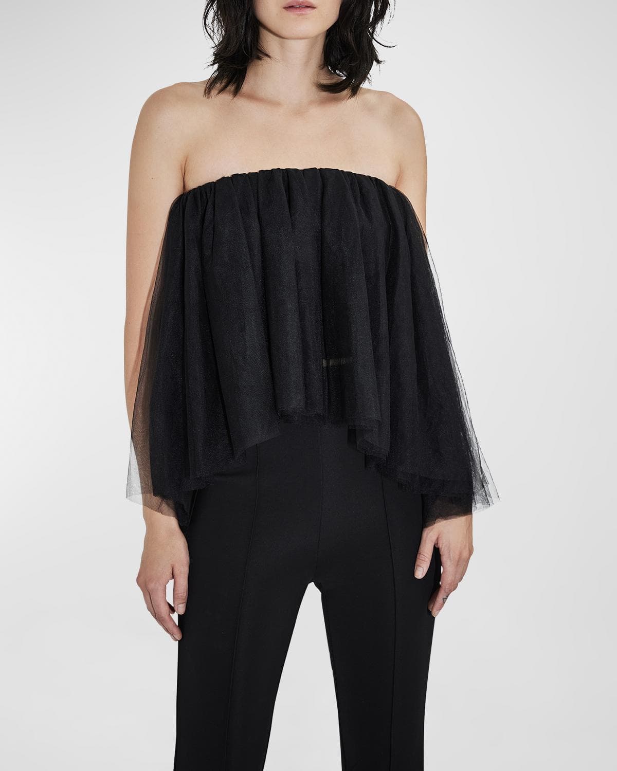 Et Ochs Palmer Strapless Tulle Scrunchie Top · MEDIUM
