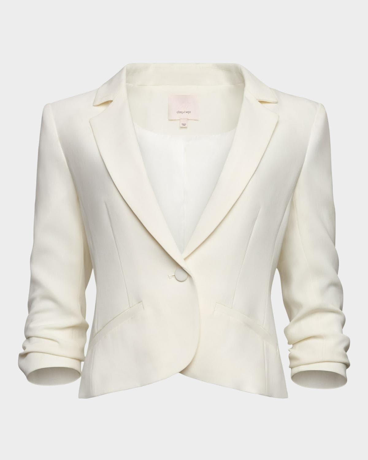 Cinq à Sept Khloe Petite Cropped 3/4-Sleeve Blazer