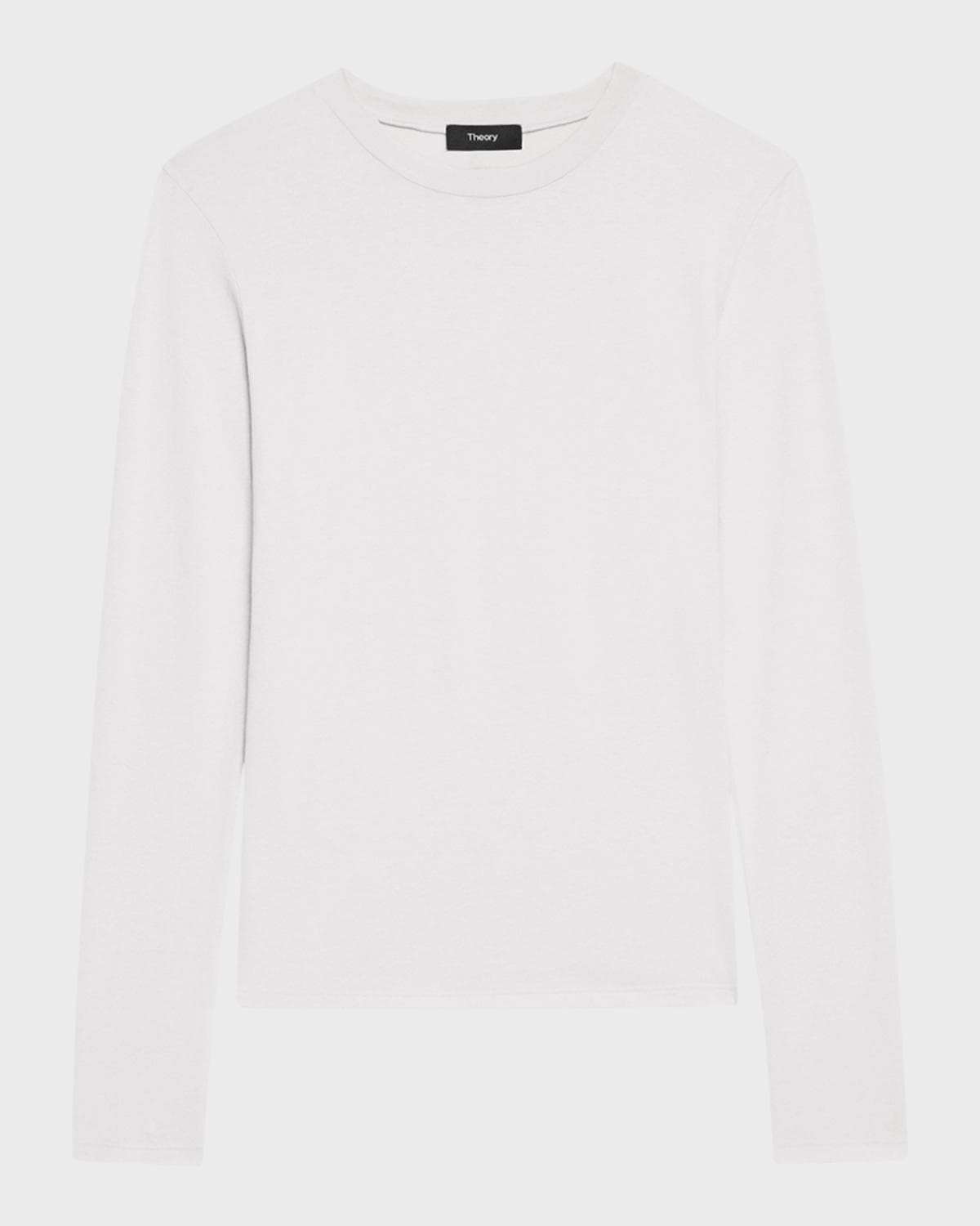 Theory Tiny Tee Long-Sleeve Cotton T-Shirt · X-SMALL